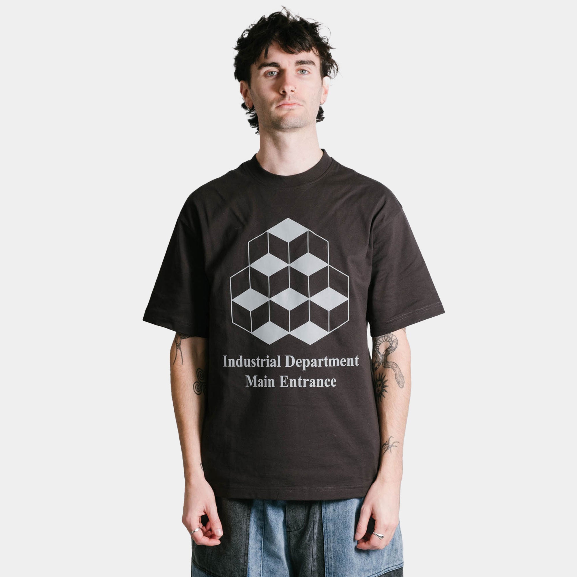 The Trilogy Tapes TTT Industrial Department T-Shirt - Black