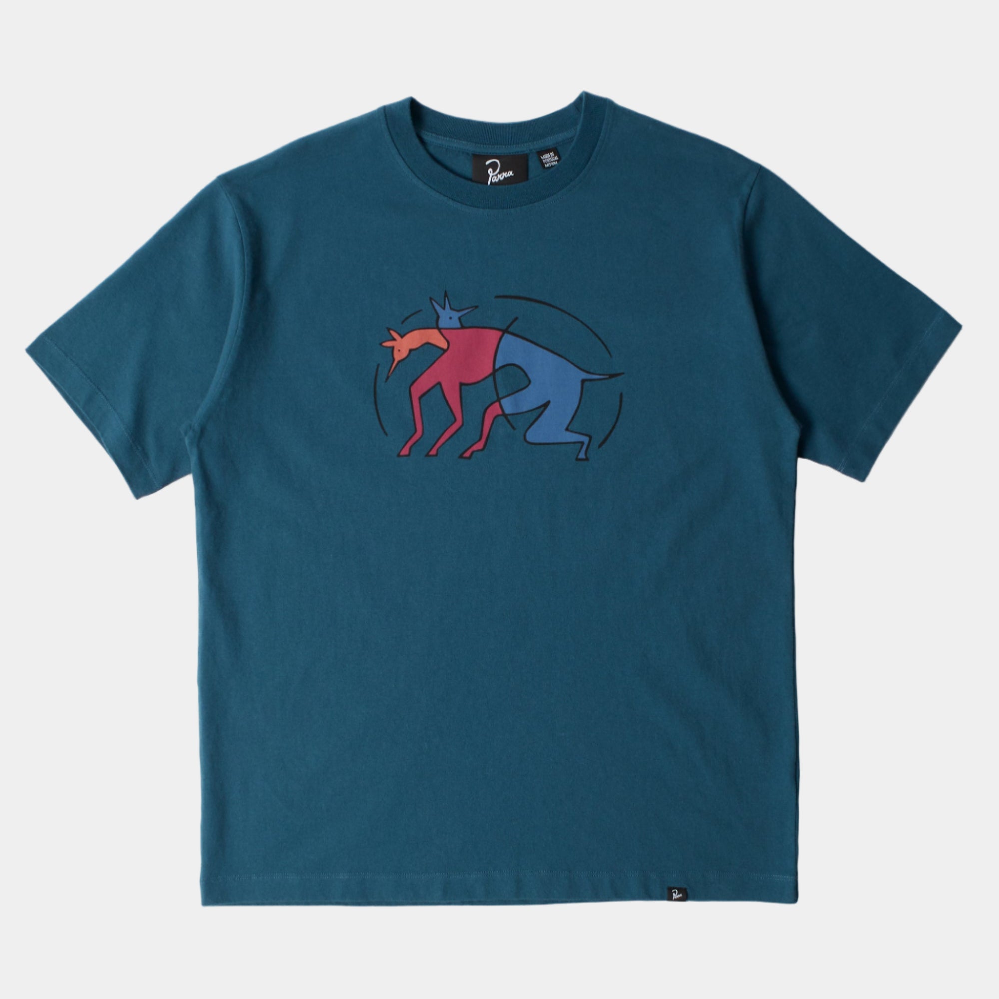 By Parra The Zoomies T-Shirt - Mallard Green