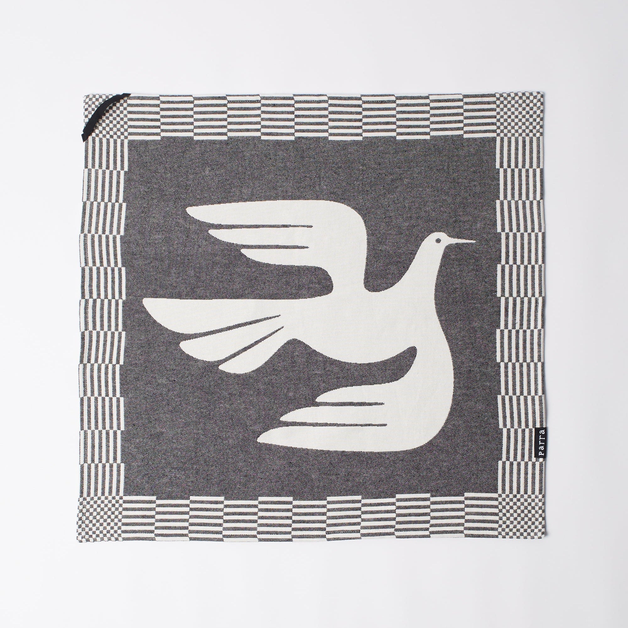 By Parra Infinite Kitchen Bird Towel Set Of 2 - Black
