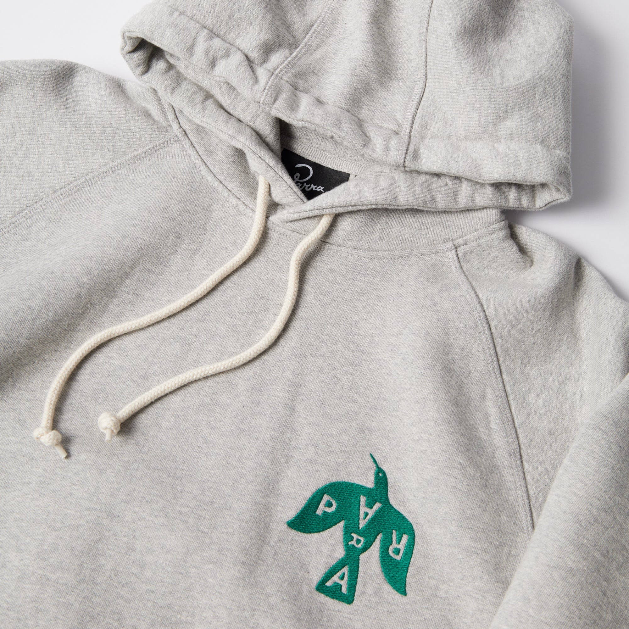 By Parra Crow Logo Hooded Sweatshirt - Heather Grey