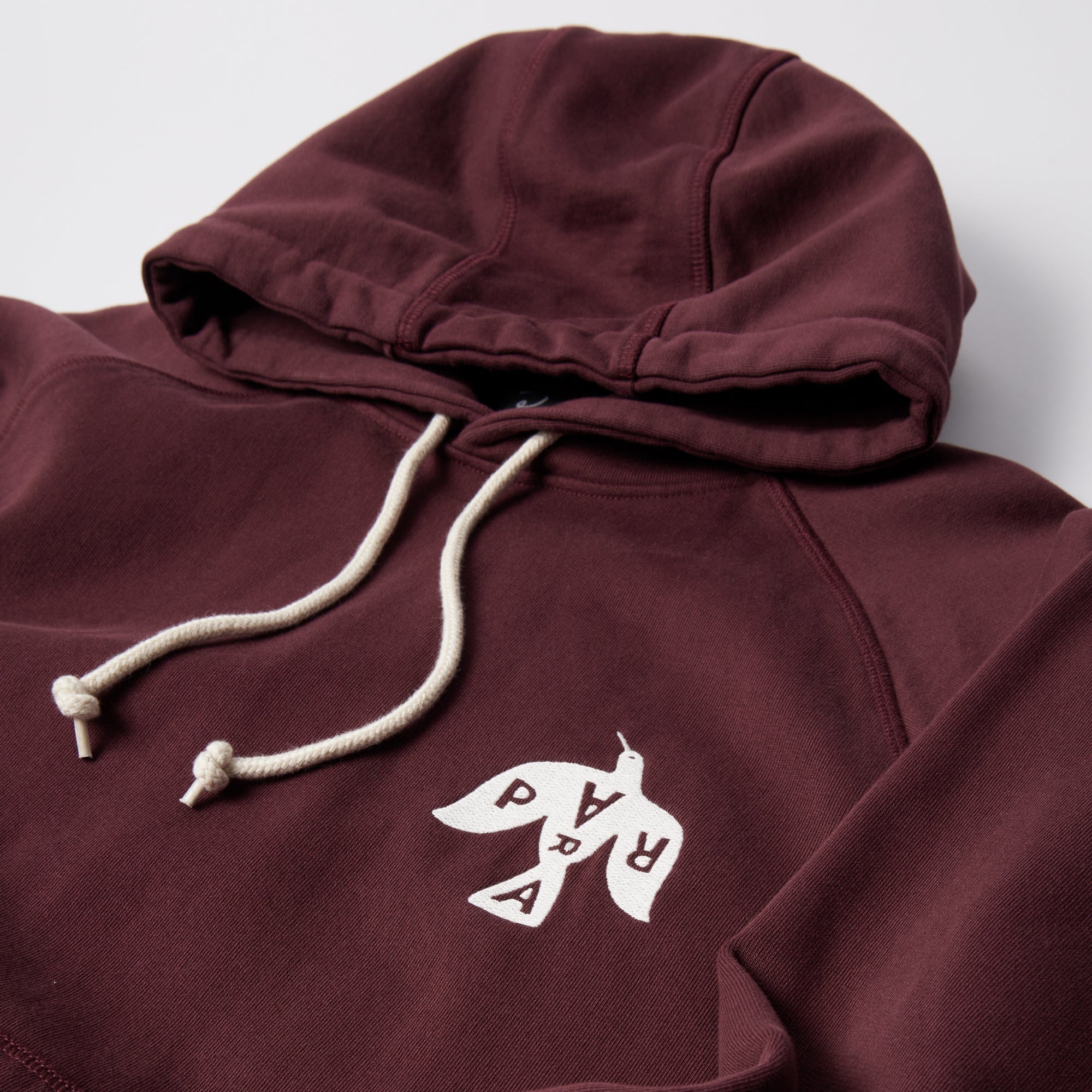 By Parra Crow Logo Hooded Sweatshirt - Dark Burgundy