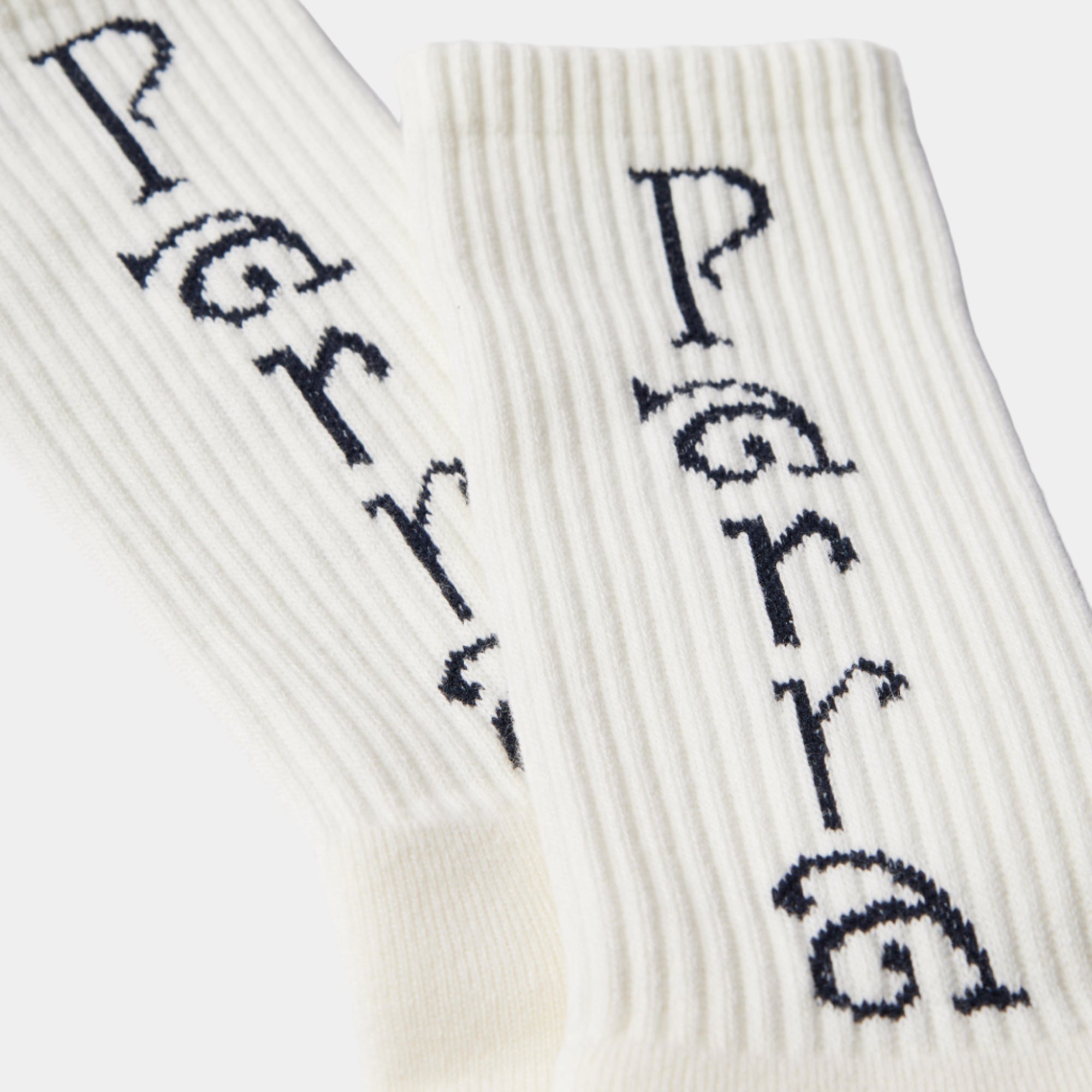 By Parra Weird Trad Logo Crew Socks - White