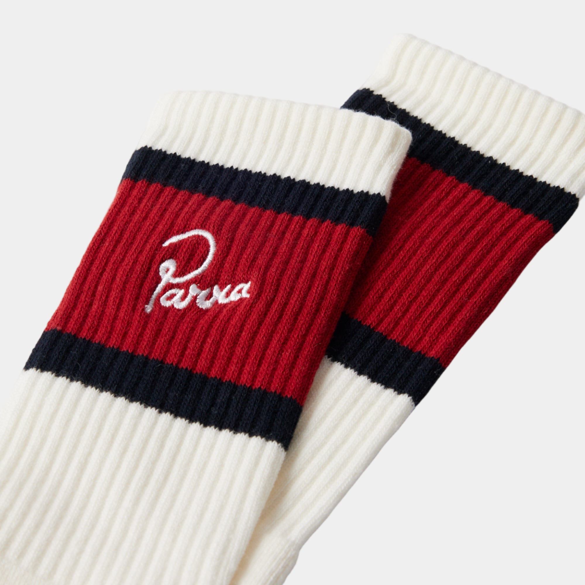 By Parra Signature Striped Crew Socks - Red/Black
