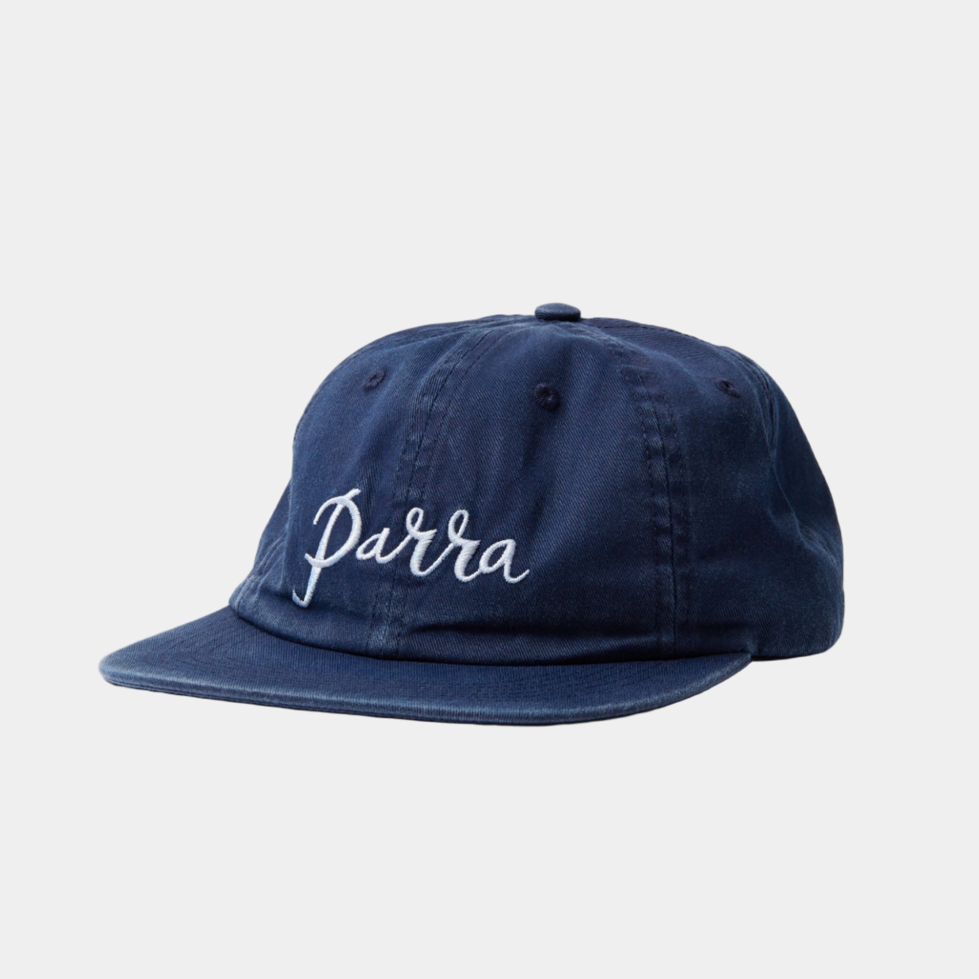 By Parra Scripted 6 Panel Hat - Navy Blue