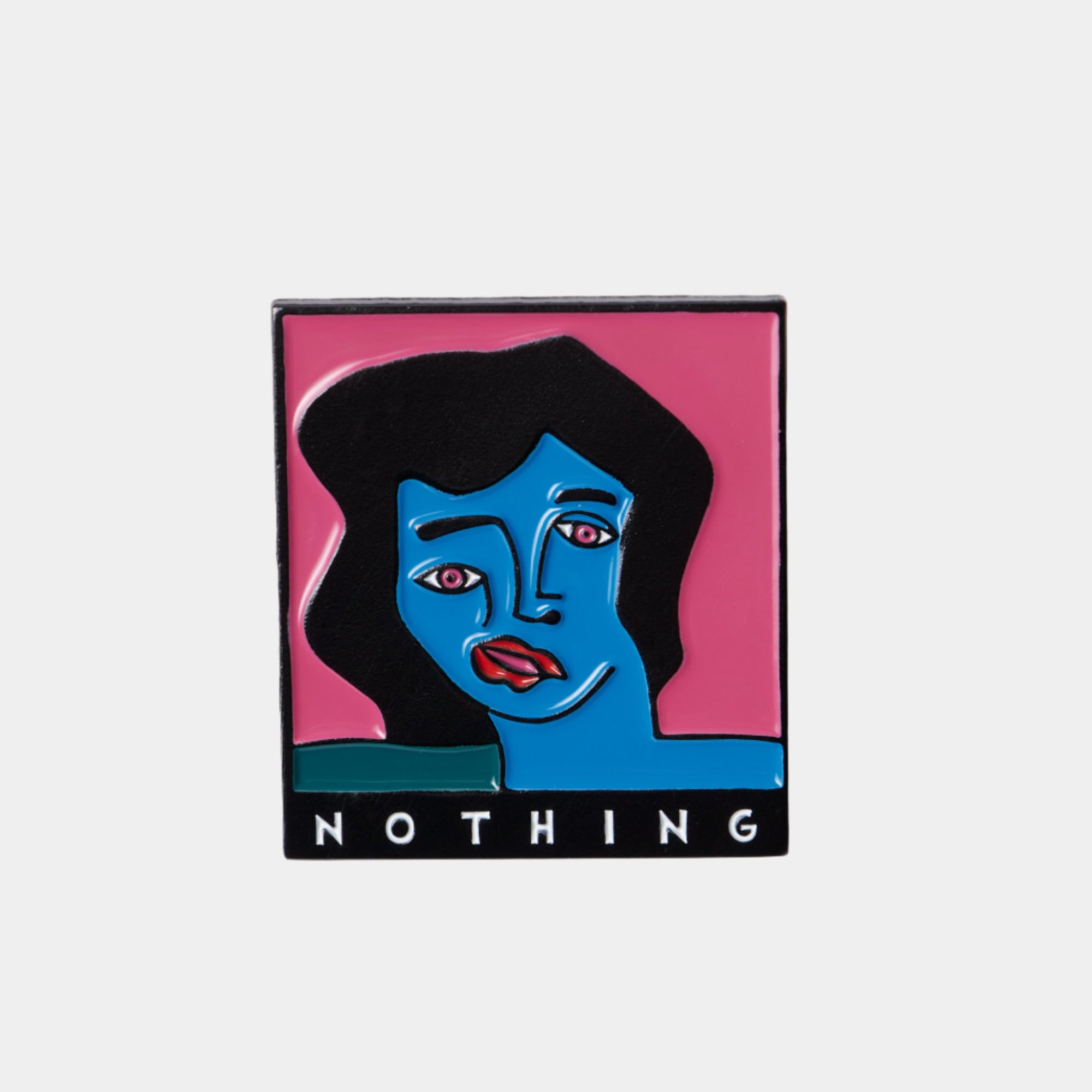 By Parra Nothing Face Enamel Pin - Pink