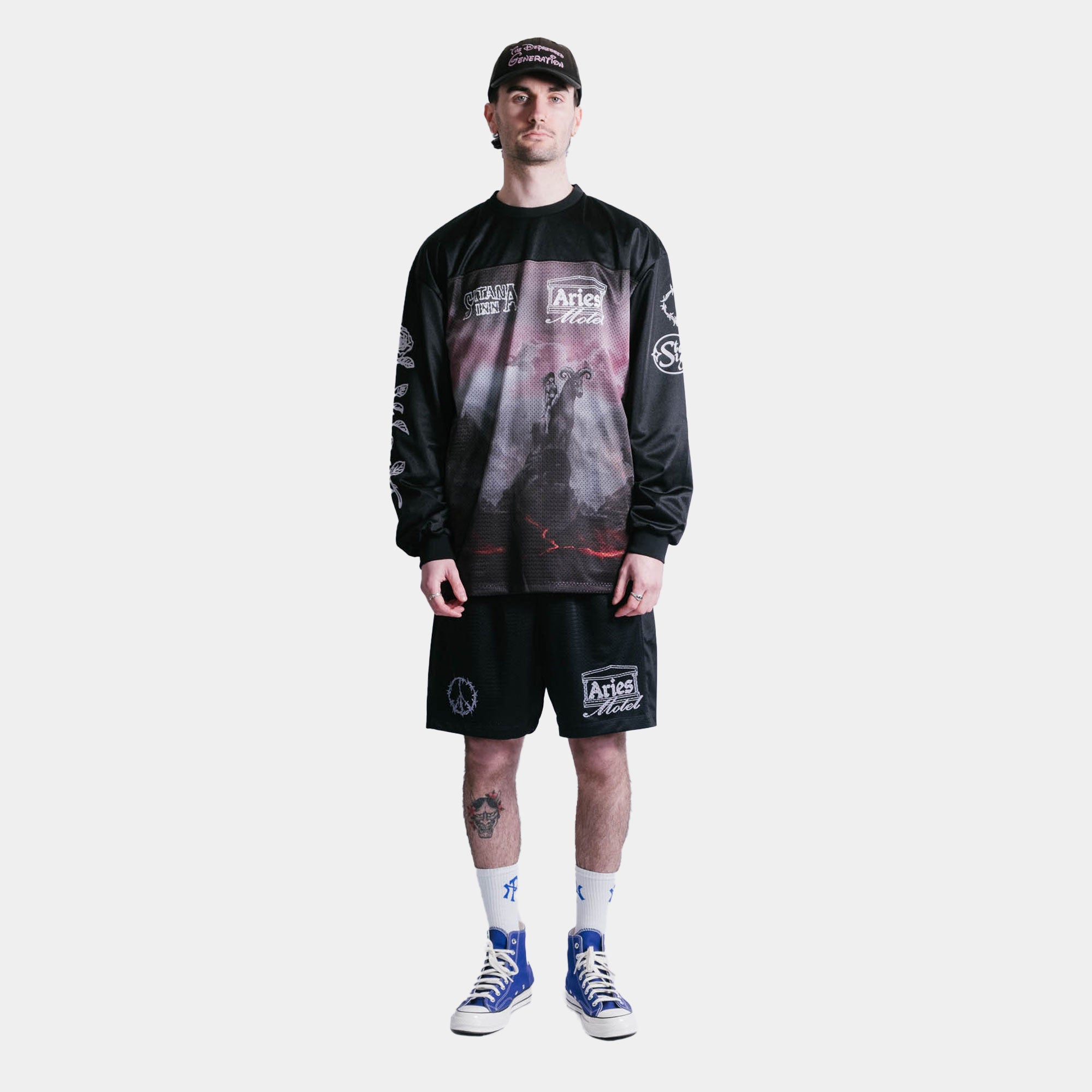 Aries Ramscape Airtex LS Tee - Multi