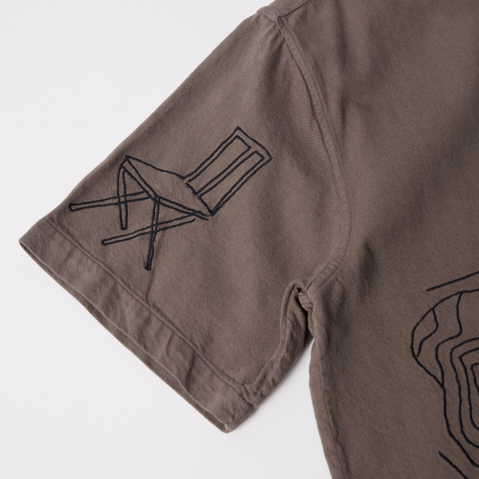 By Parra Crooked Face Short Sleeve Shirt - Brown