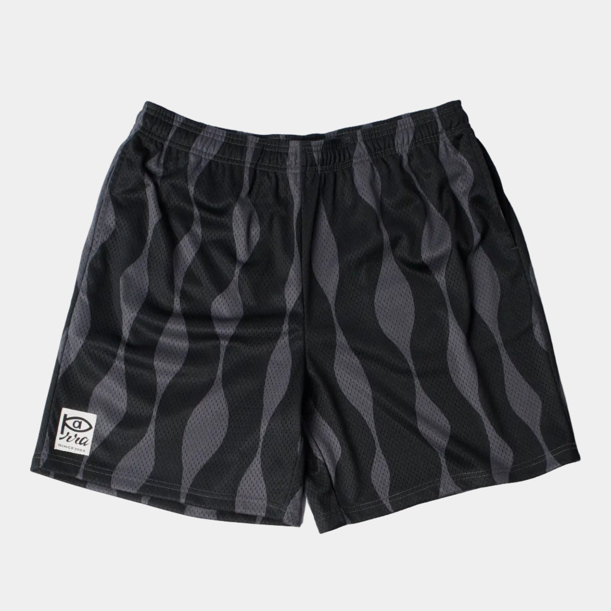 By Parra Waved Mesh Shorts - Black