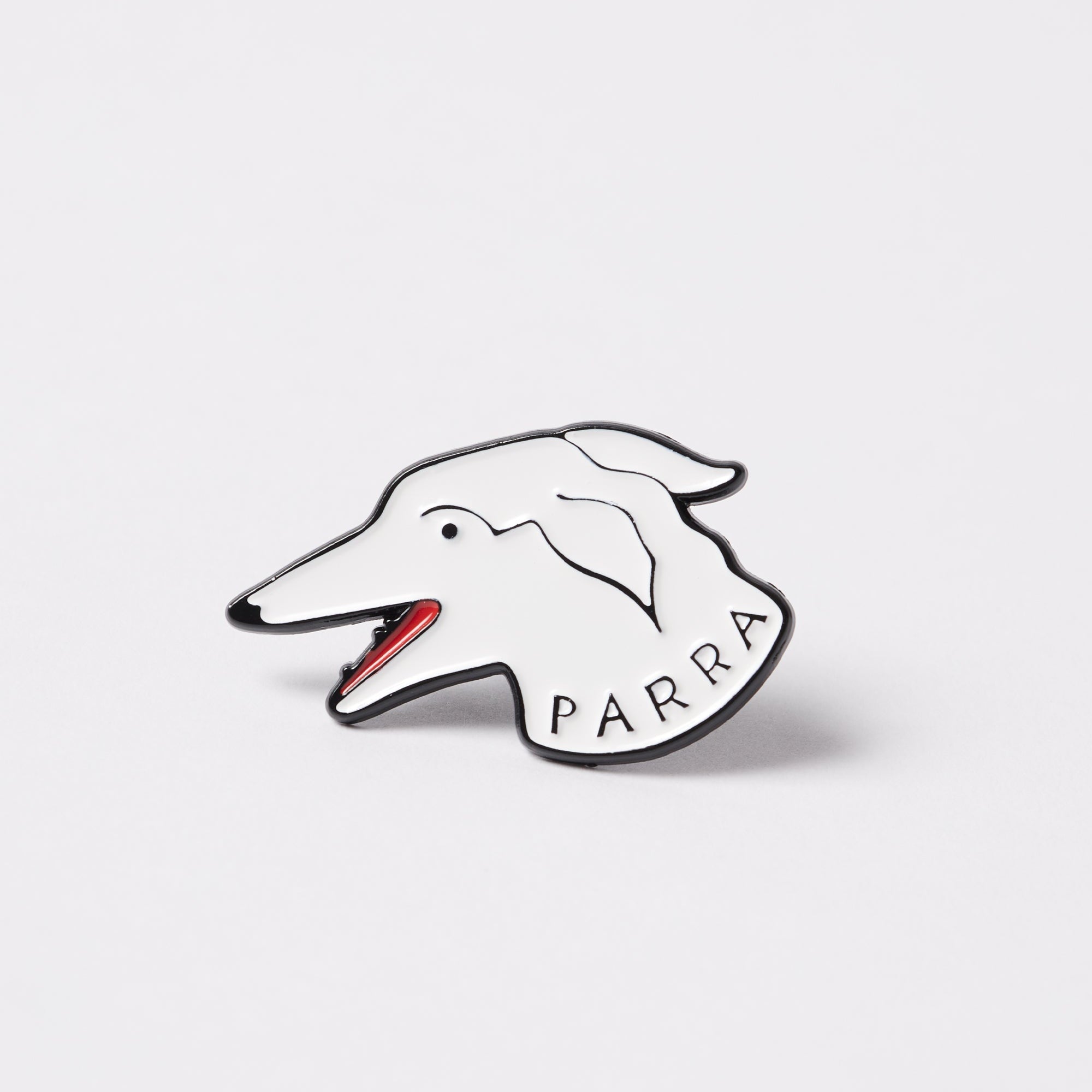 By Parra Dogface Enamel Pin - White