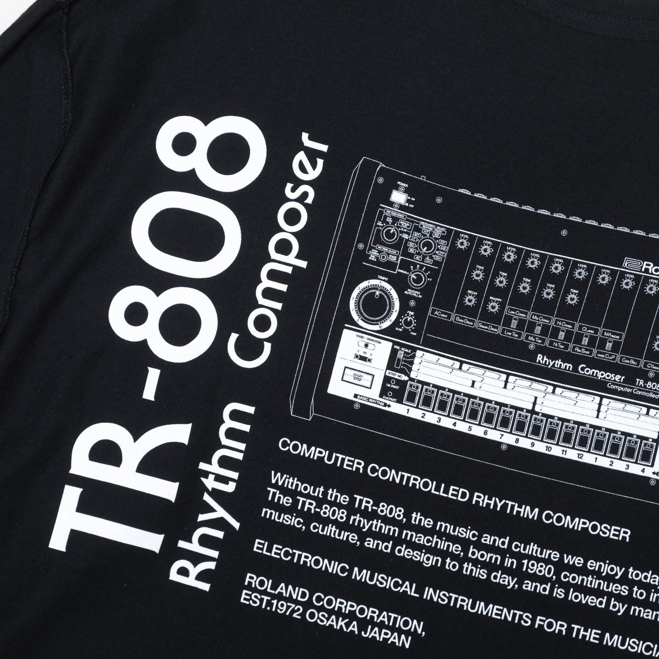 is-ness x Roland TR-808 LS Tee - Black