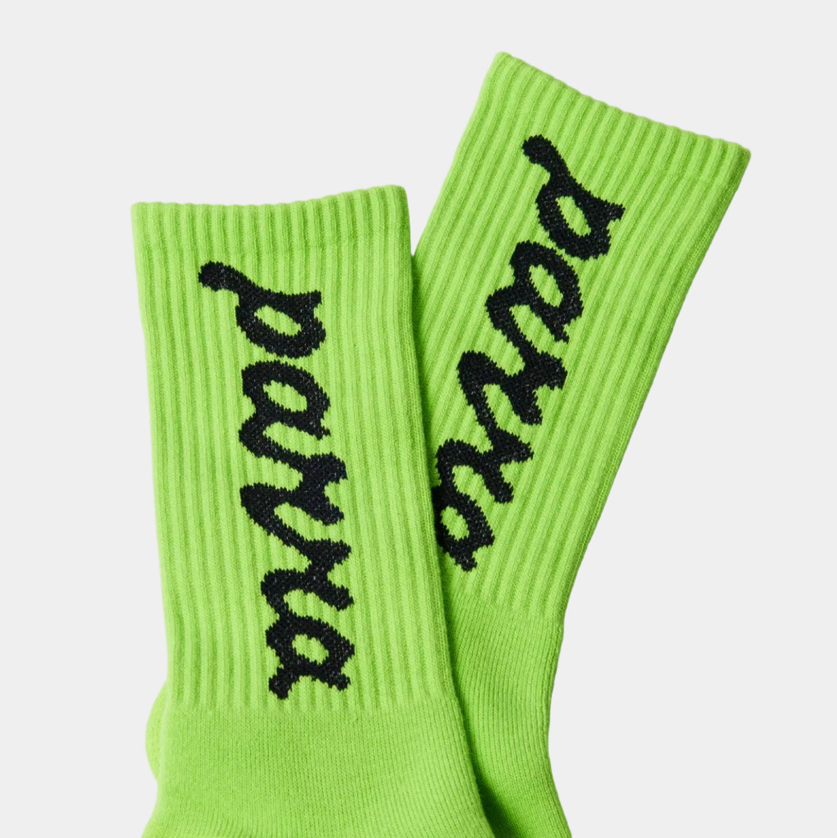 By Parra Lowercase Scriptlogo Crew Socks - Acid Green