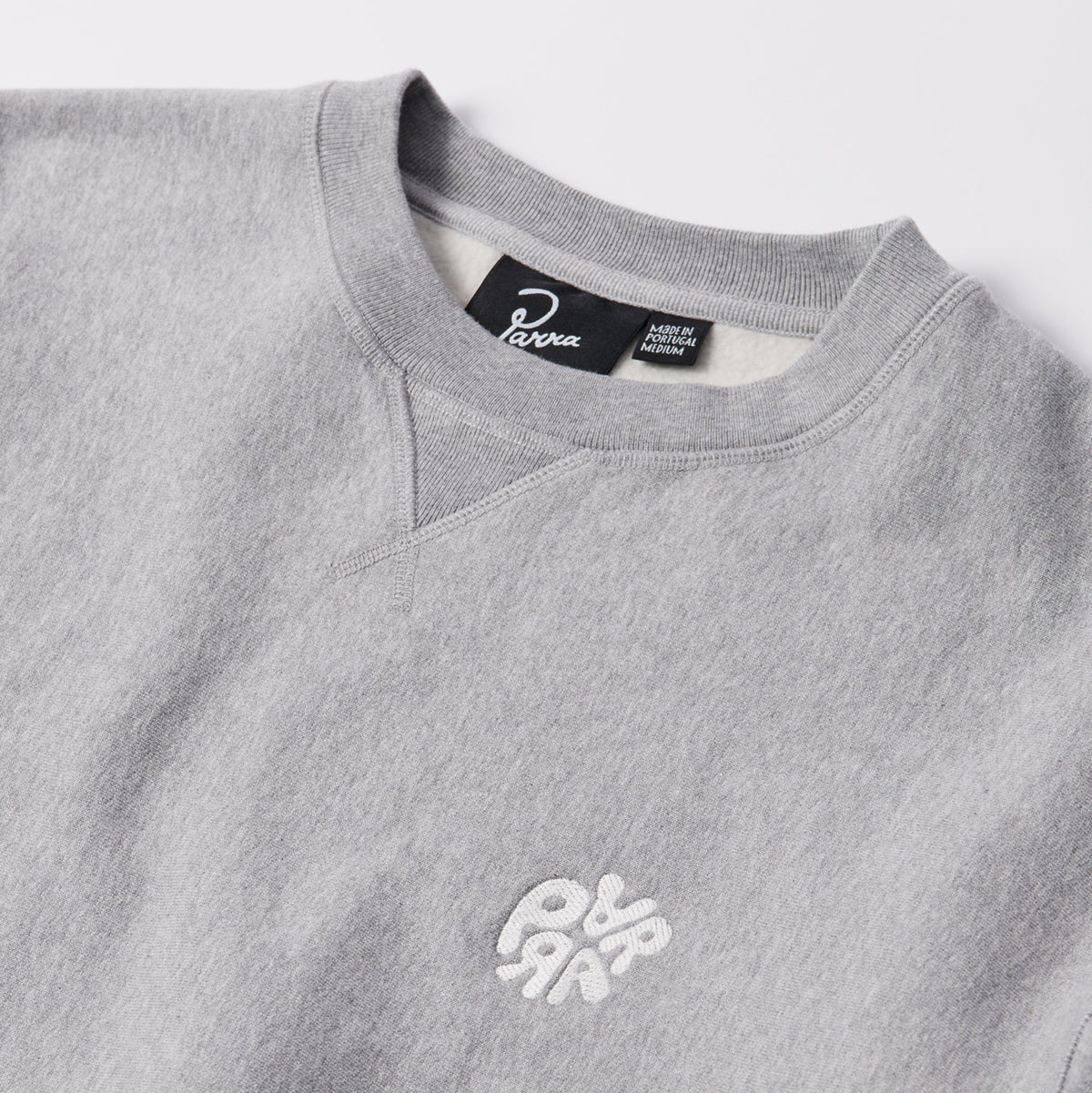 By Parra Balloon Logo Crossgrain Crew Neck Sweatshirt - Heather Grey