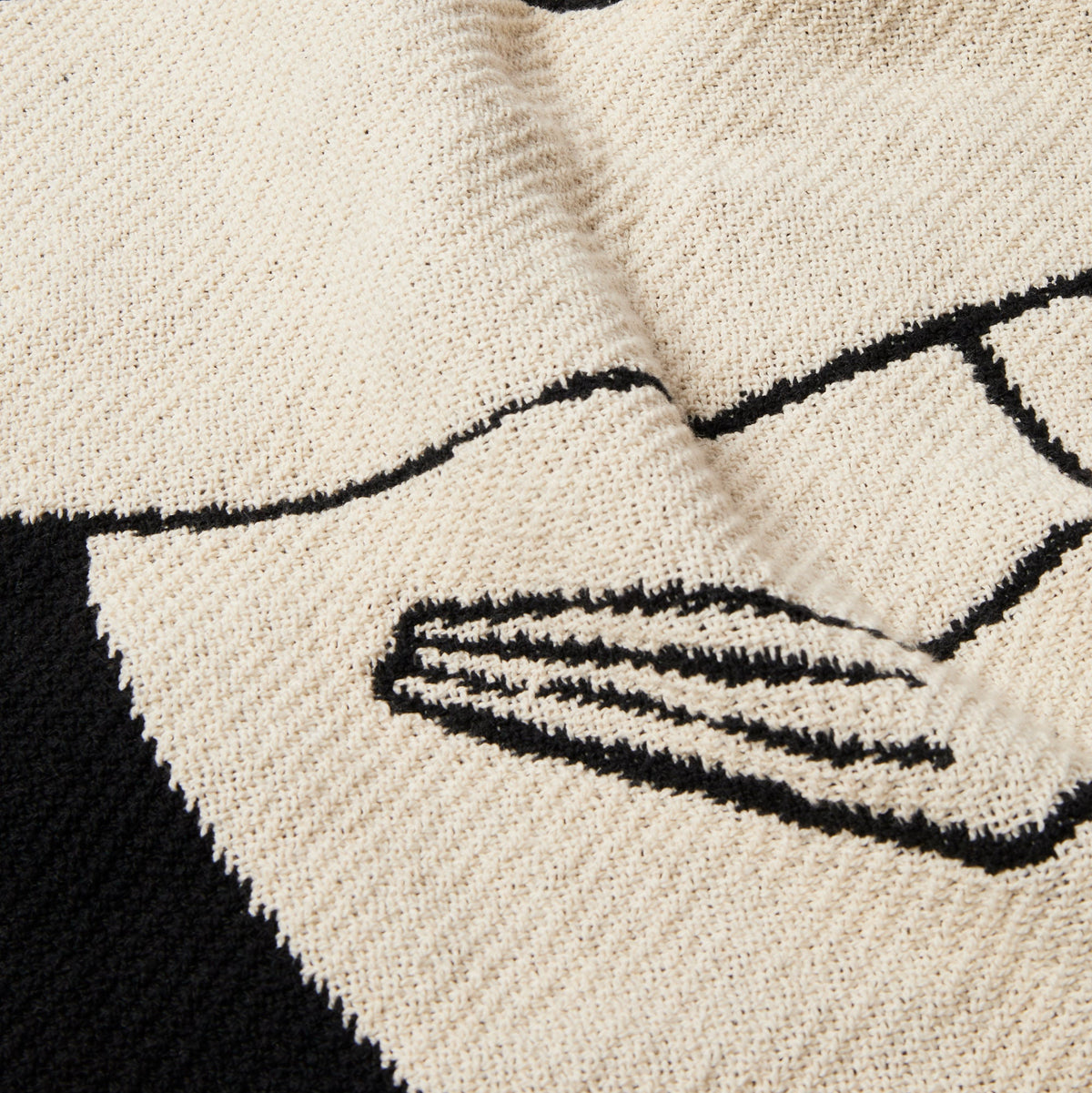 By Parra Waiting For You Throw Blanket - Black