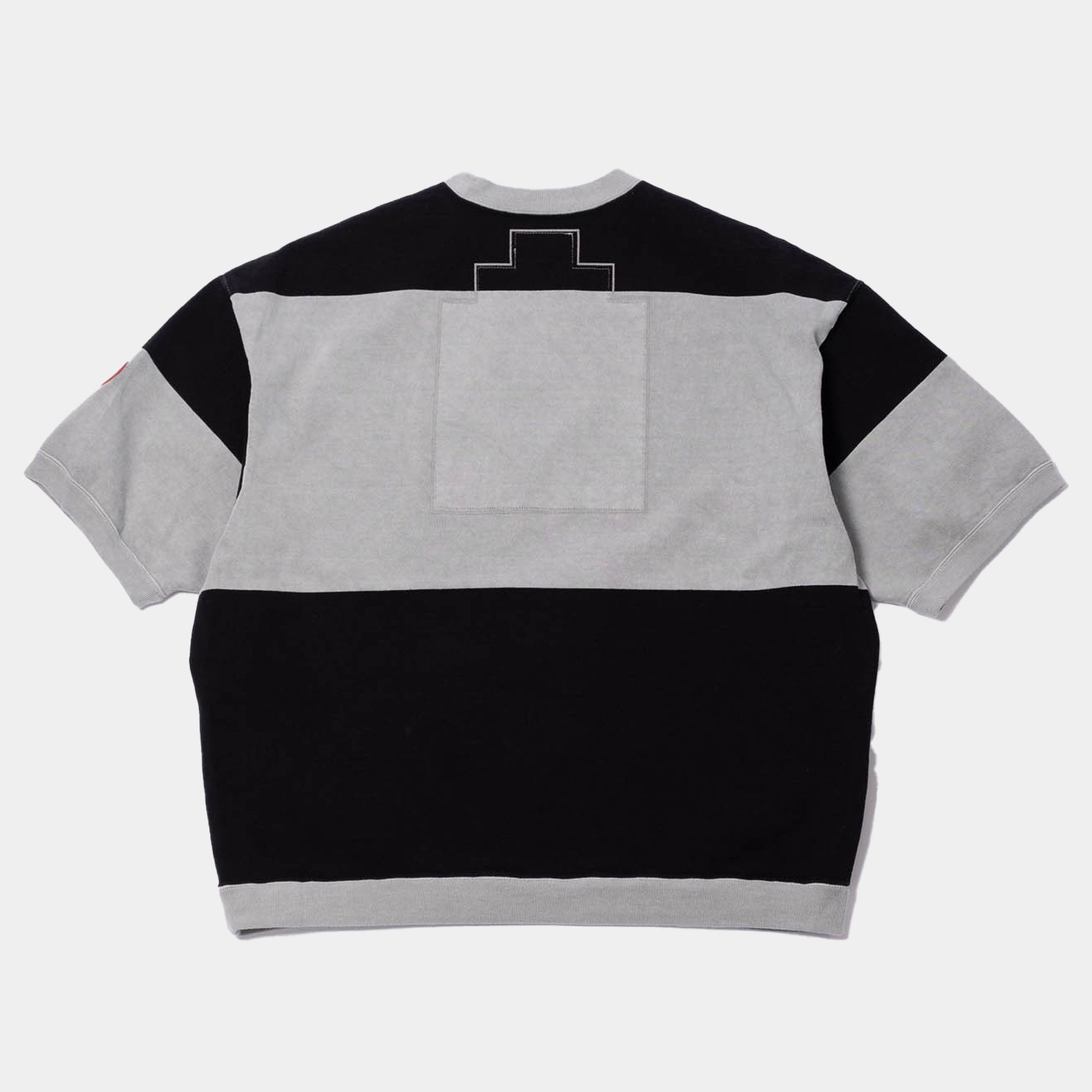 Cav Empt Overdye Stripe Short Sleeve Crew Neck - Khaki