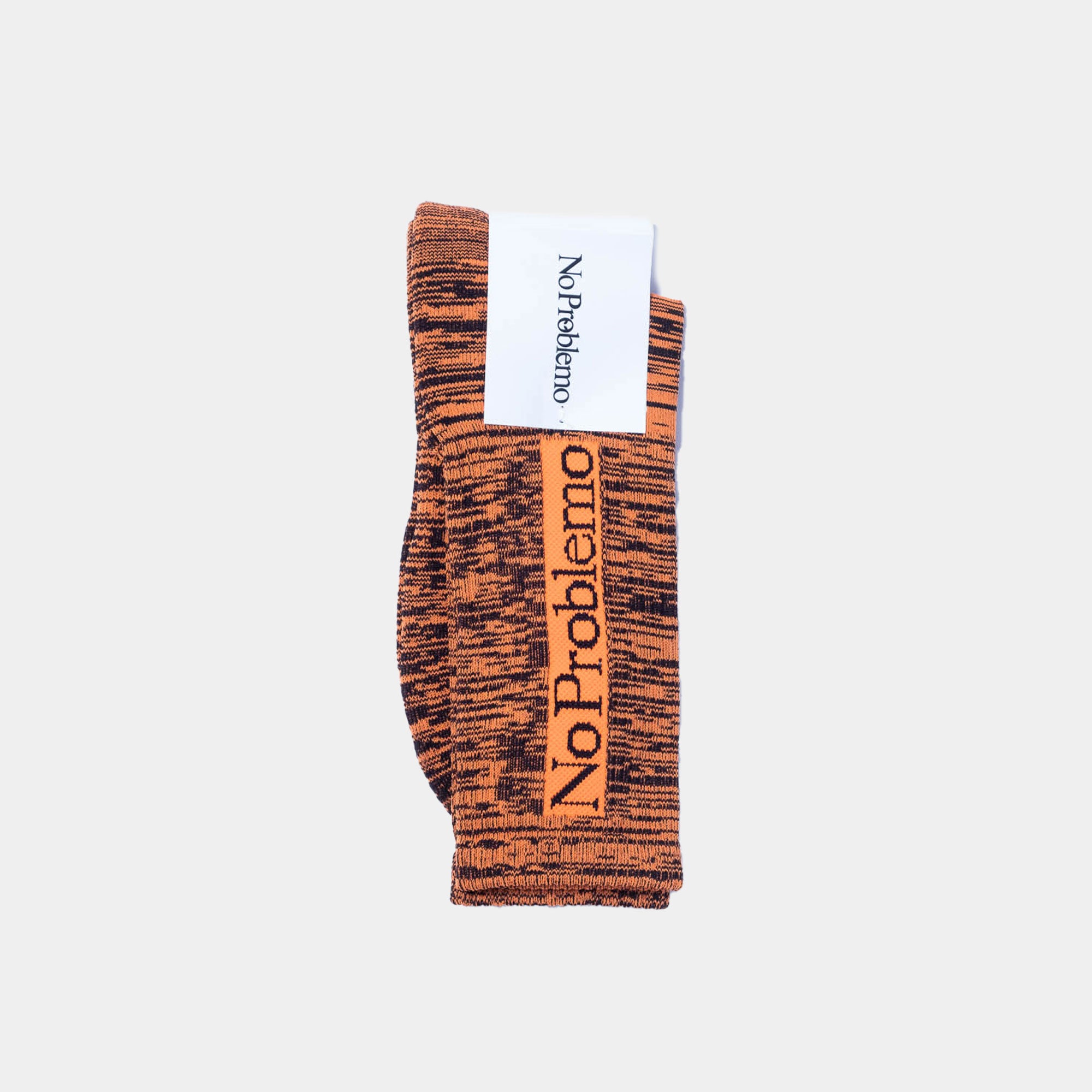 No Problemo Glitch Knit Sock - Orange