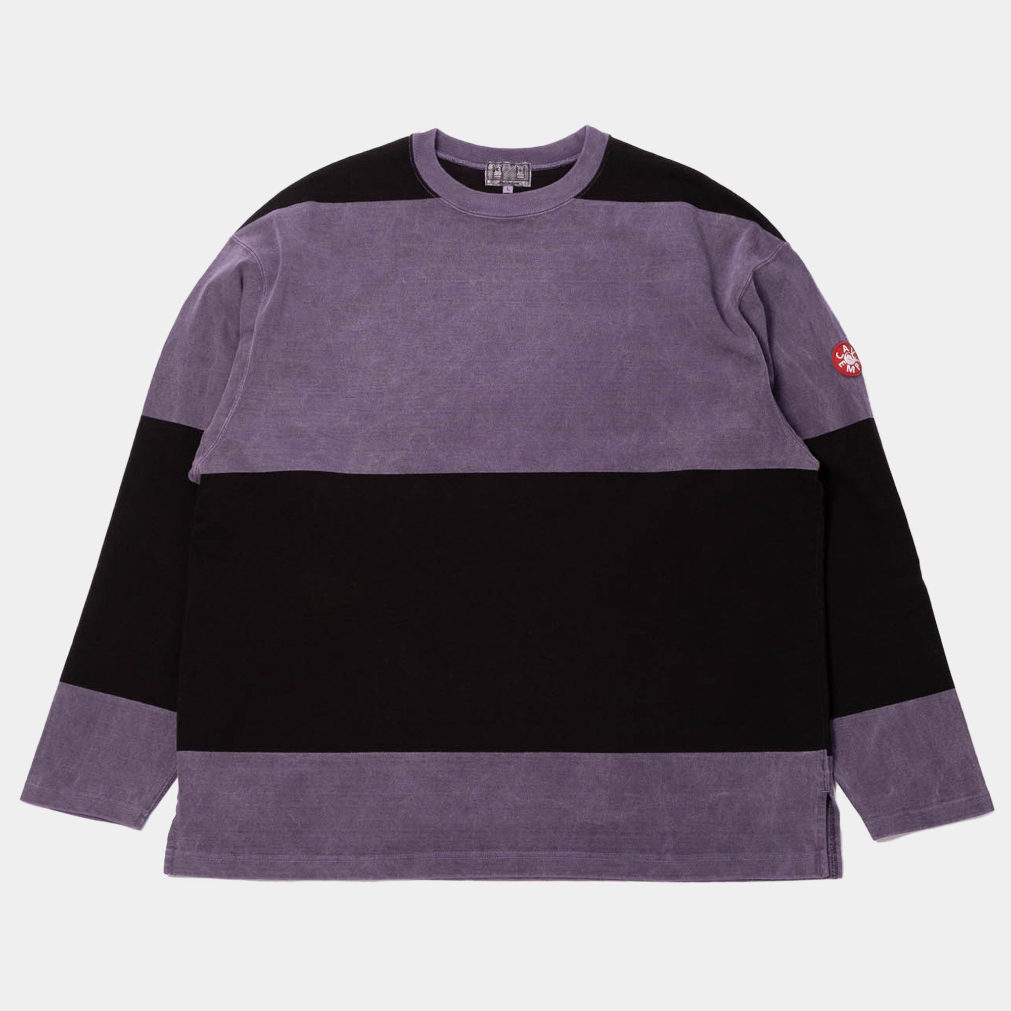Cav Empt Overdye Stripe Long Sleeve Crew Neck - Purple
