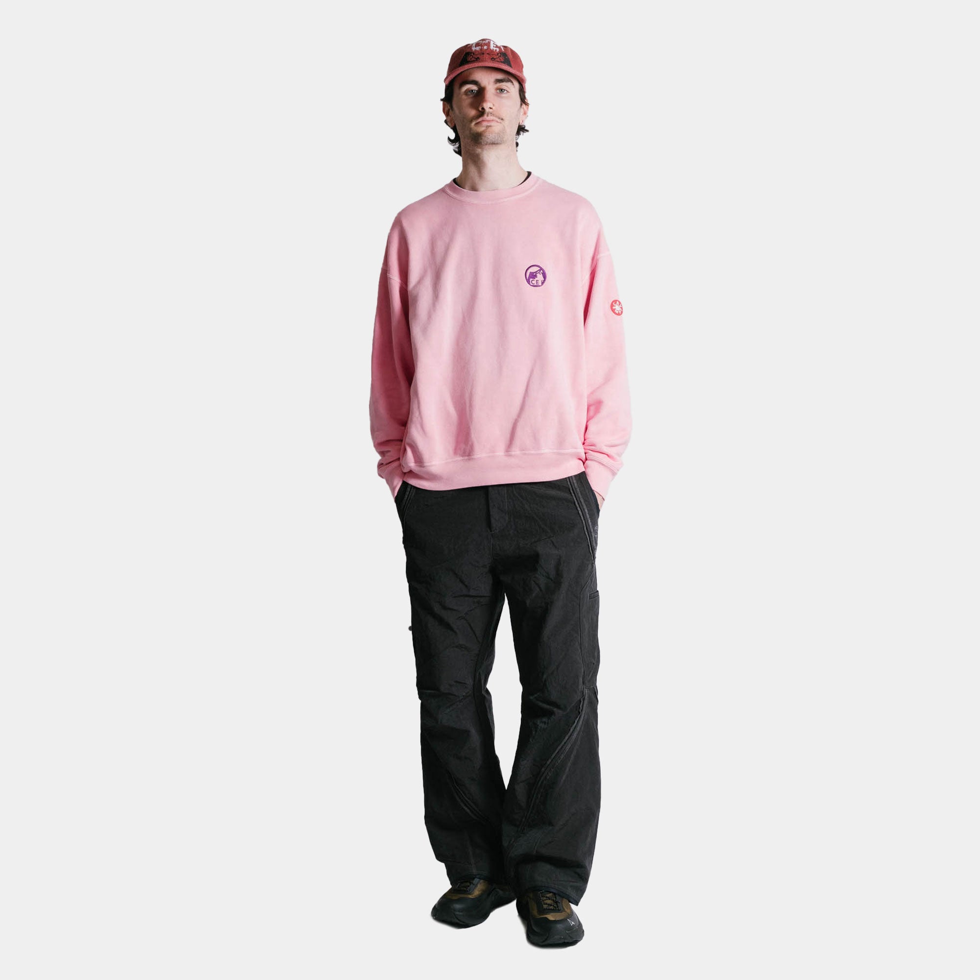 Cav Empt Overdye Pre Cog Crew Neck - Pink