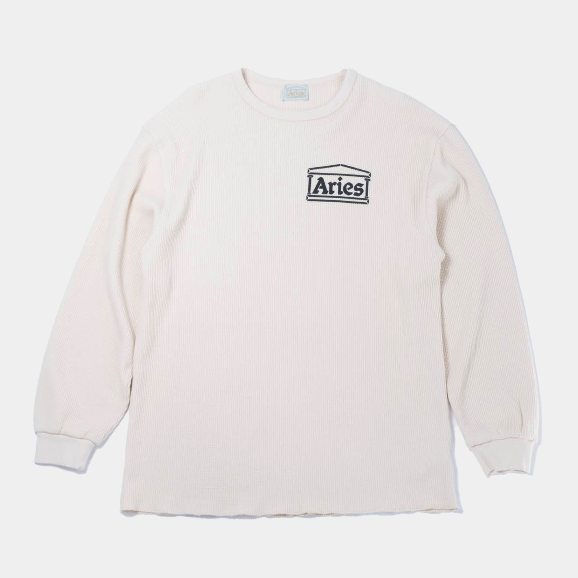 Aries Waffle LS Tee - Ecru