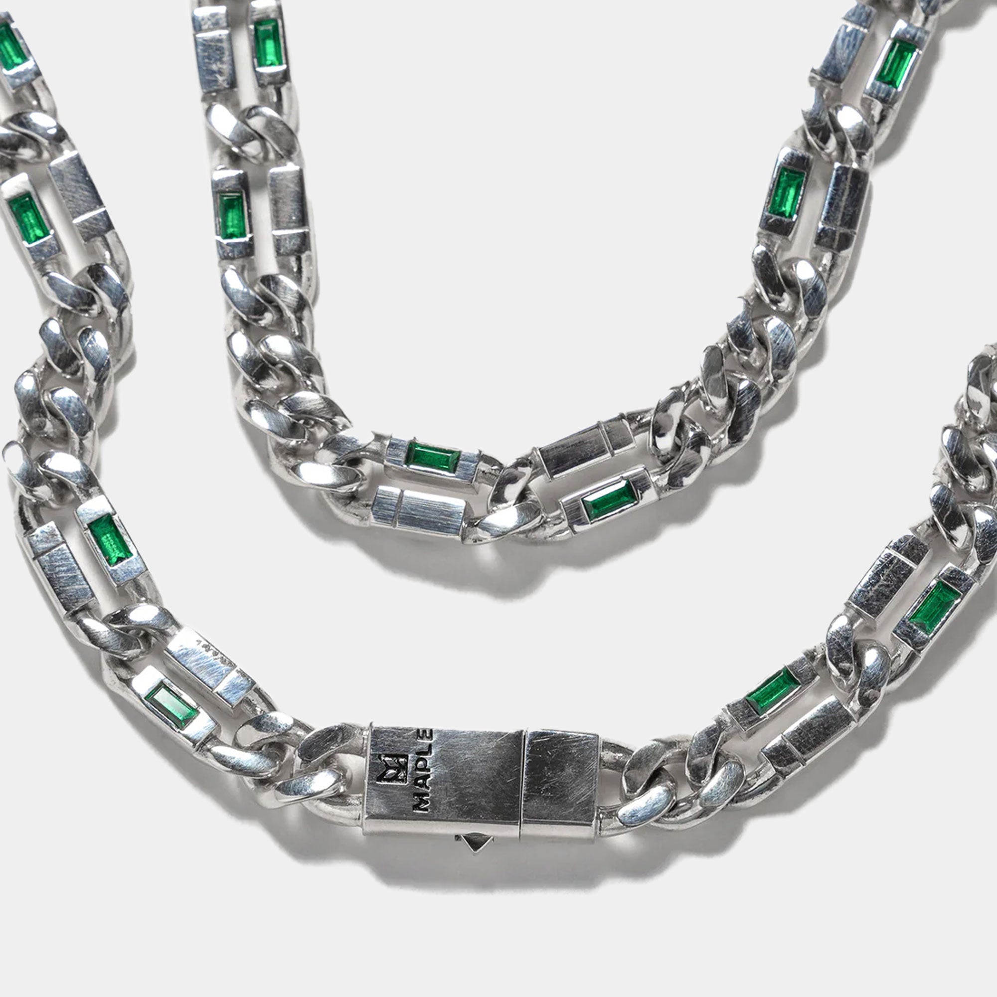 Maple Paradiso Chain - Silver 925/Emerald