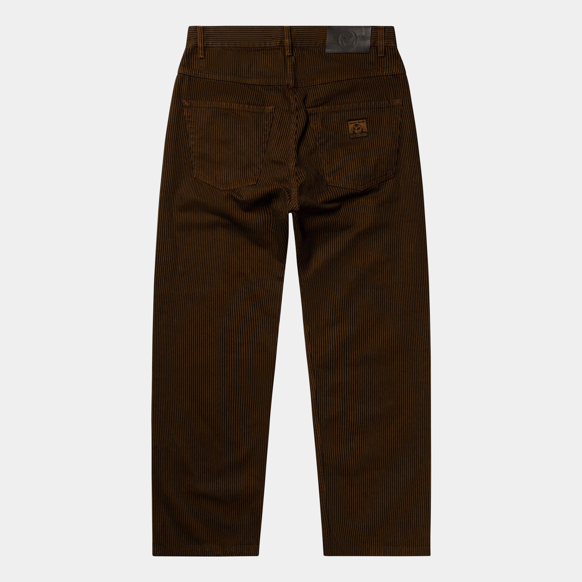 No Problemo Striped Nayoko Bagi Jean - Brown