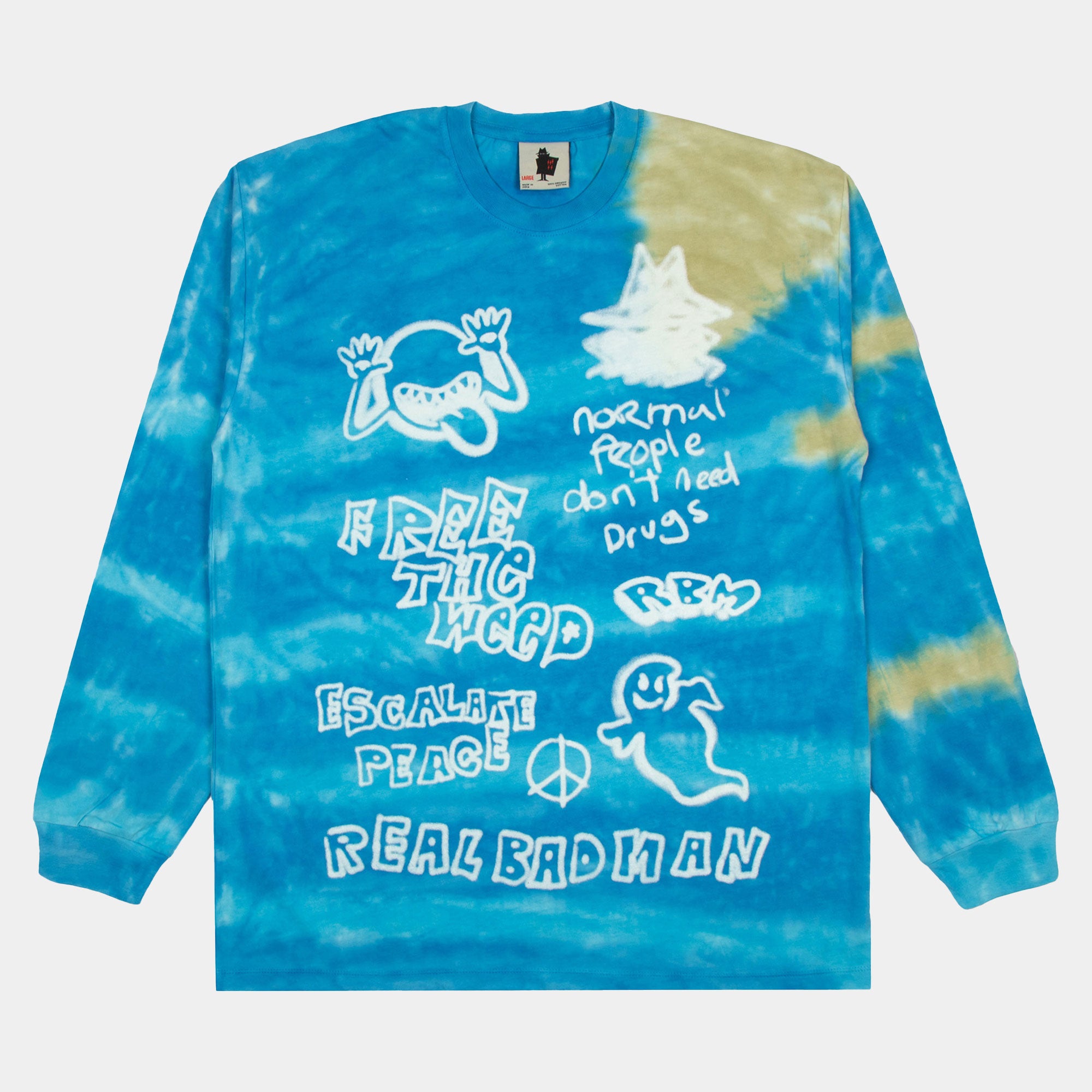 Real Bad Man Youth Party LS Tee - Blue