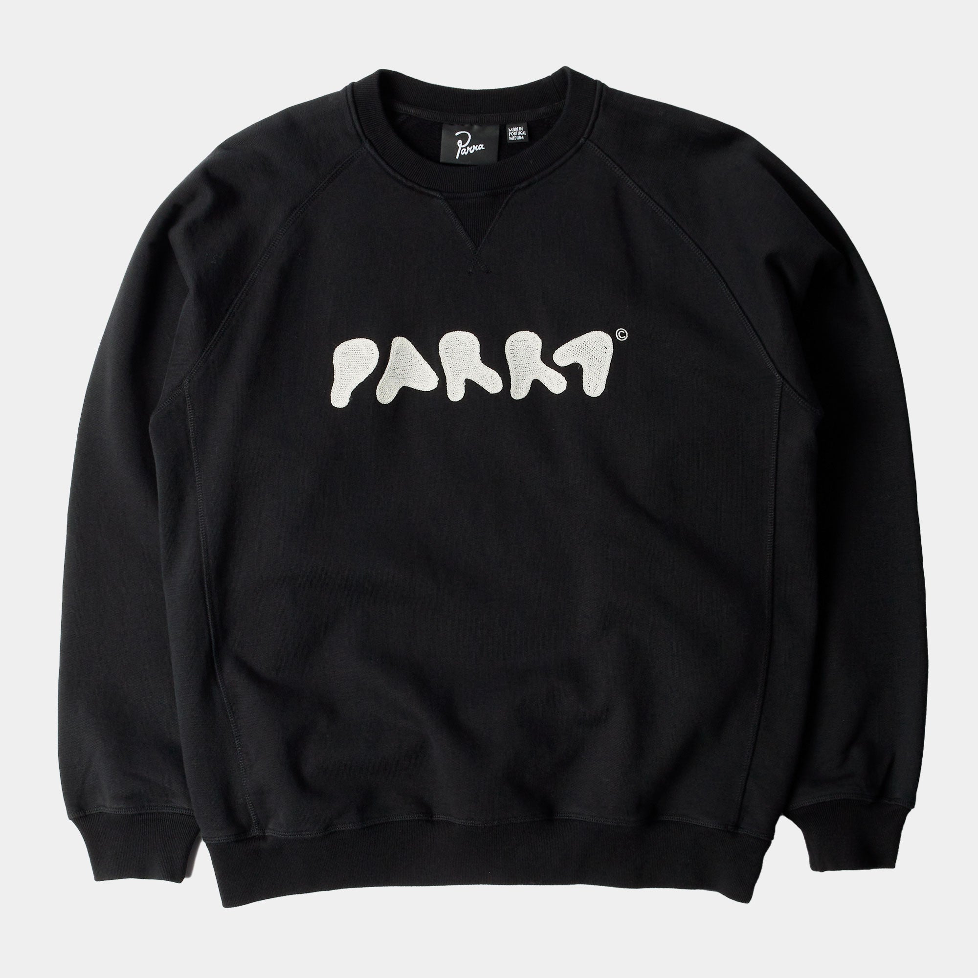 By Parra Blog Logo Crew Neck Sweatshirt - Washed Black