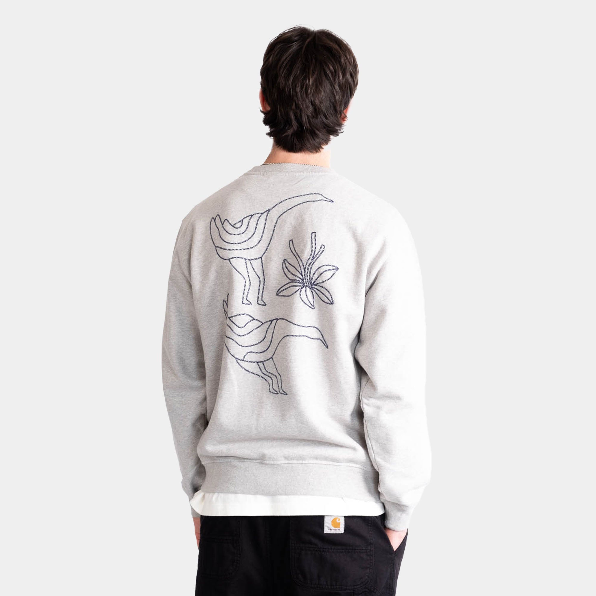 By Parra Duck Attack Crew Neck Sweatshirt - Heather Grey