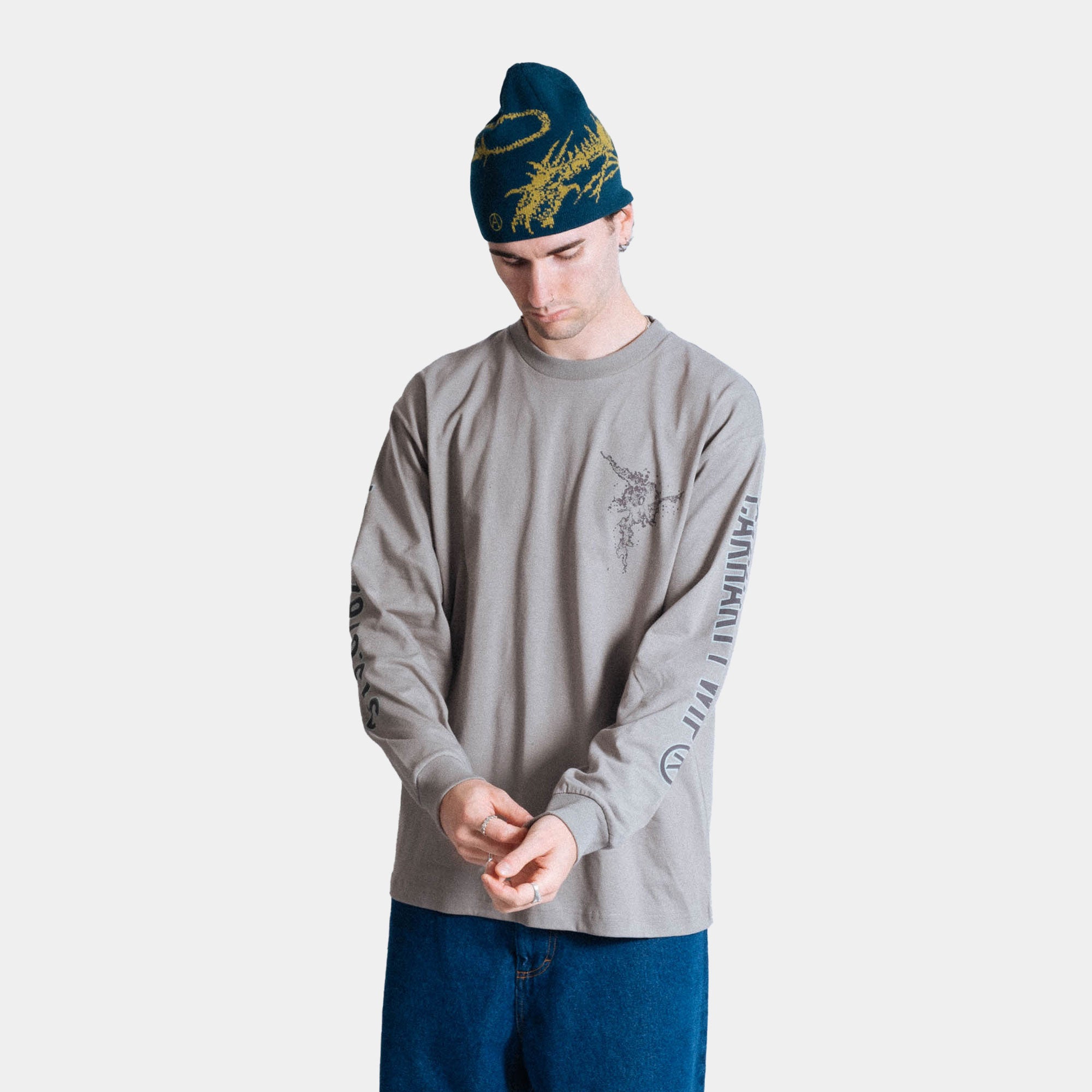 Carhartt WIP Coordinate LS T-Shirt - Misty Grey