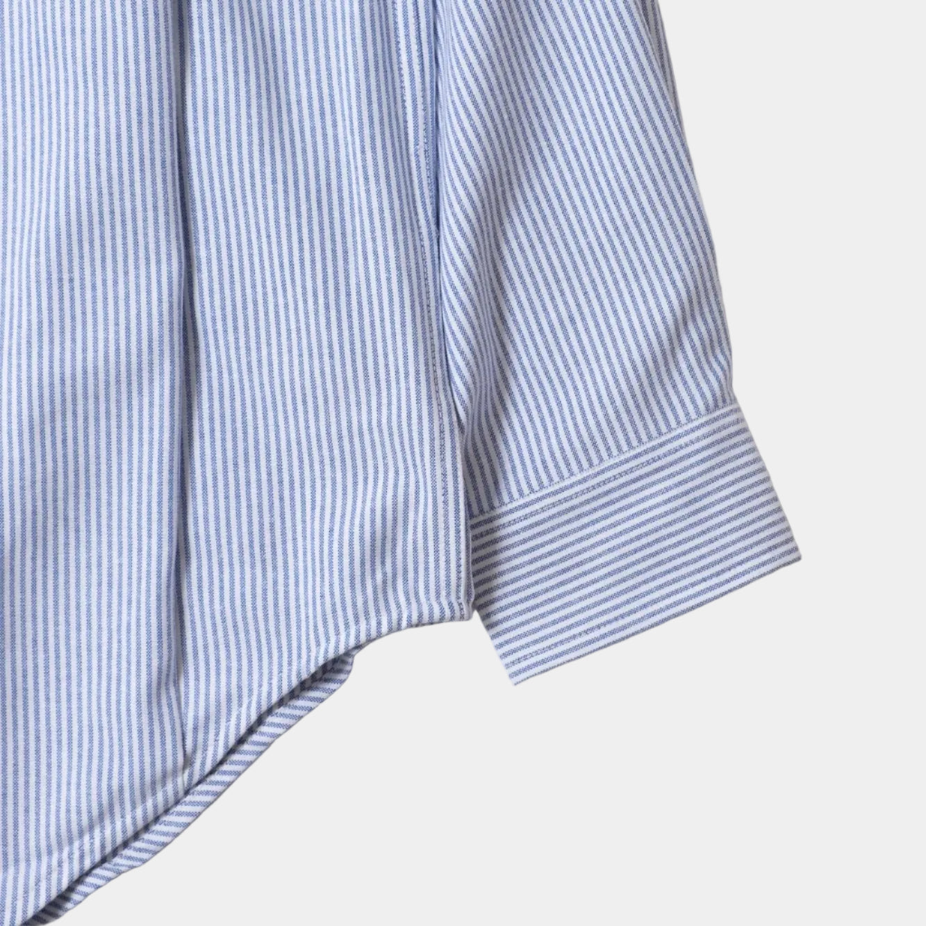 Anglan Double Button Striped Shirt - Blue