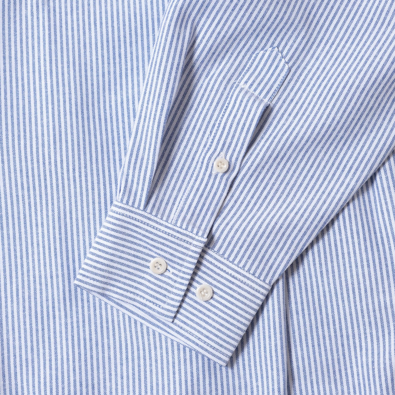 Anglan Double Button Striped Shirt - Blue