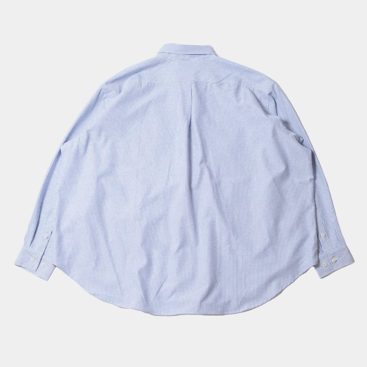 Anglan Double Button Striped Shirt - Blue