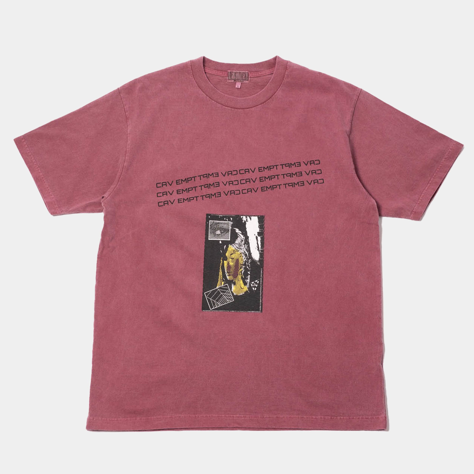 Cav Empt Overdye Rhetorical Operations T-Shirt - Burgundy