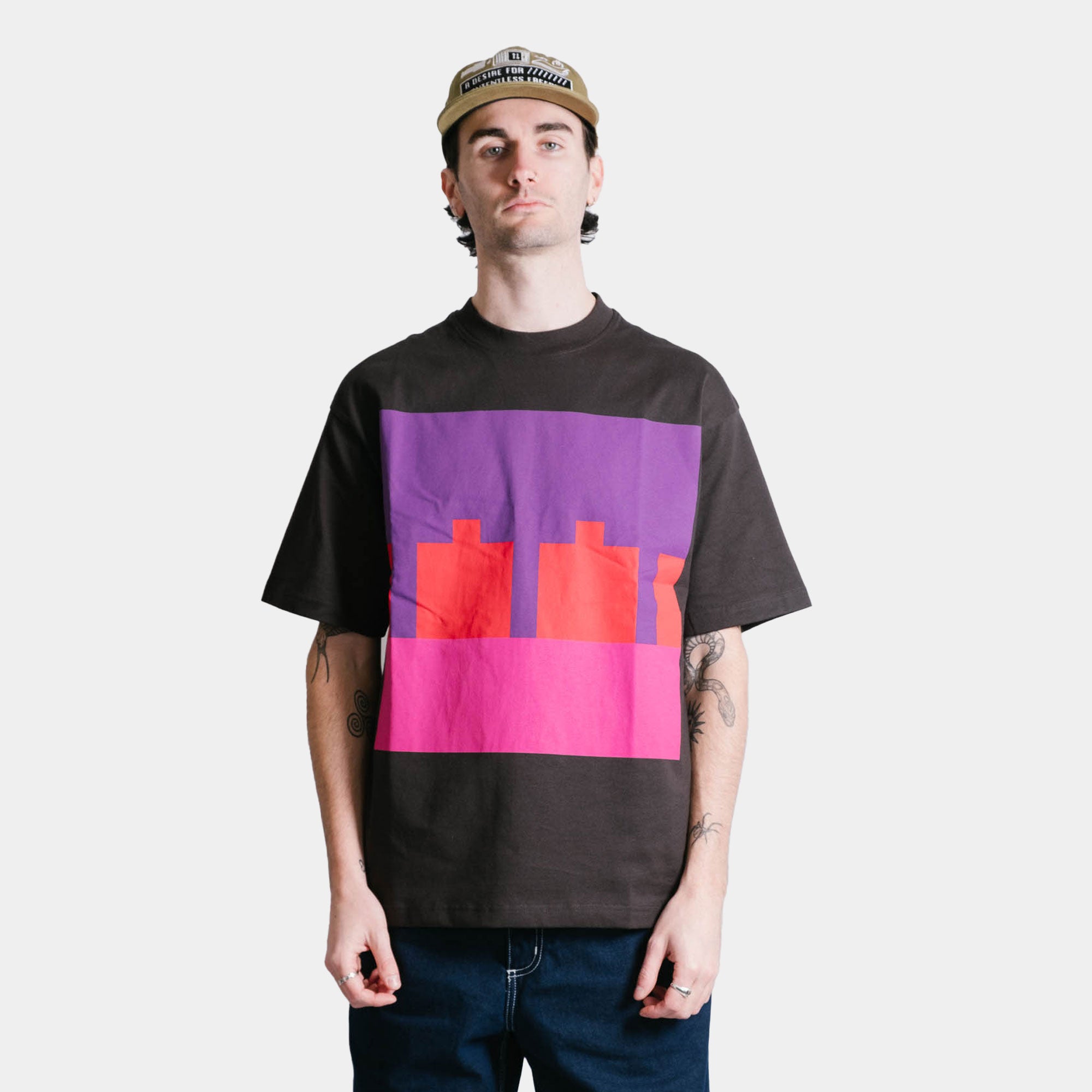 The Trilogy Tapes Block T-Shirt - Black