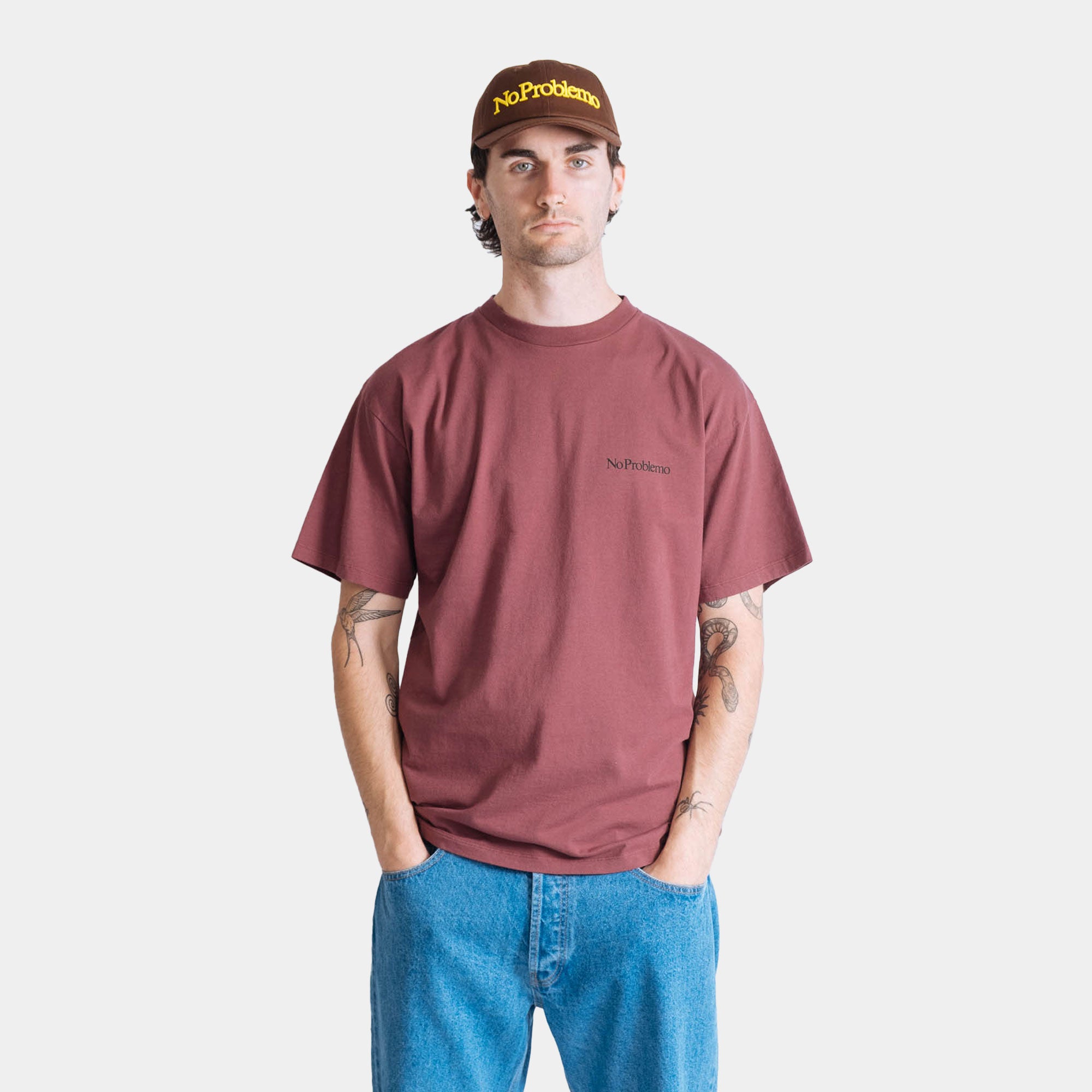 No Problemo Mini Problemo SS Tee - Burgundy