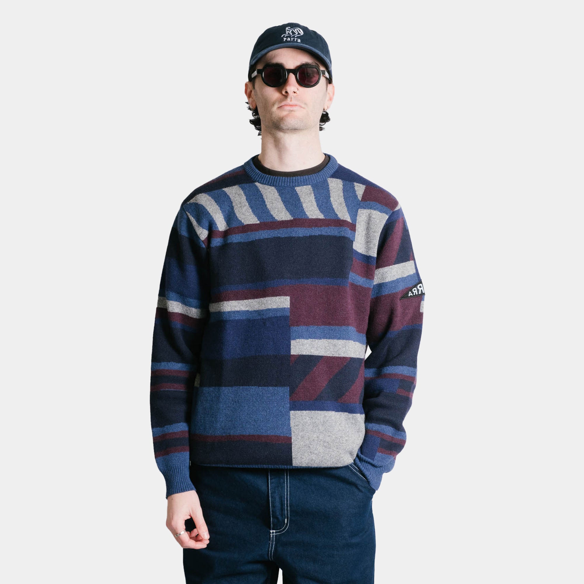 By Parra Patched Your Work Knitted Pullover - Blue