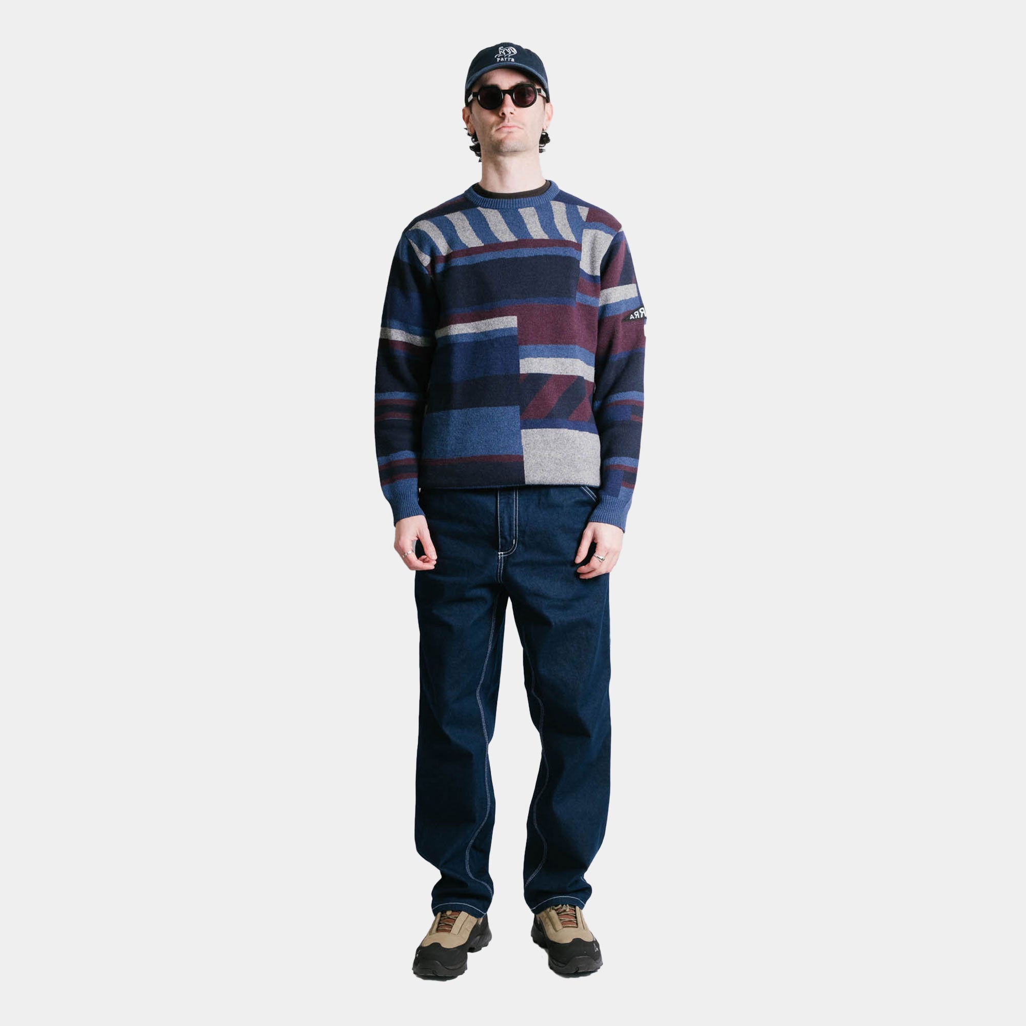 By Parra Patched Your Work Knitted Pullover - Blue