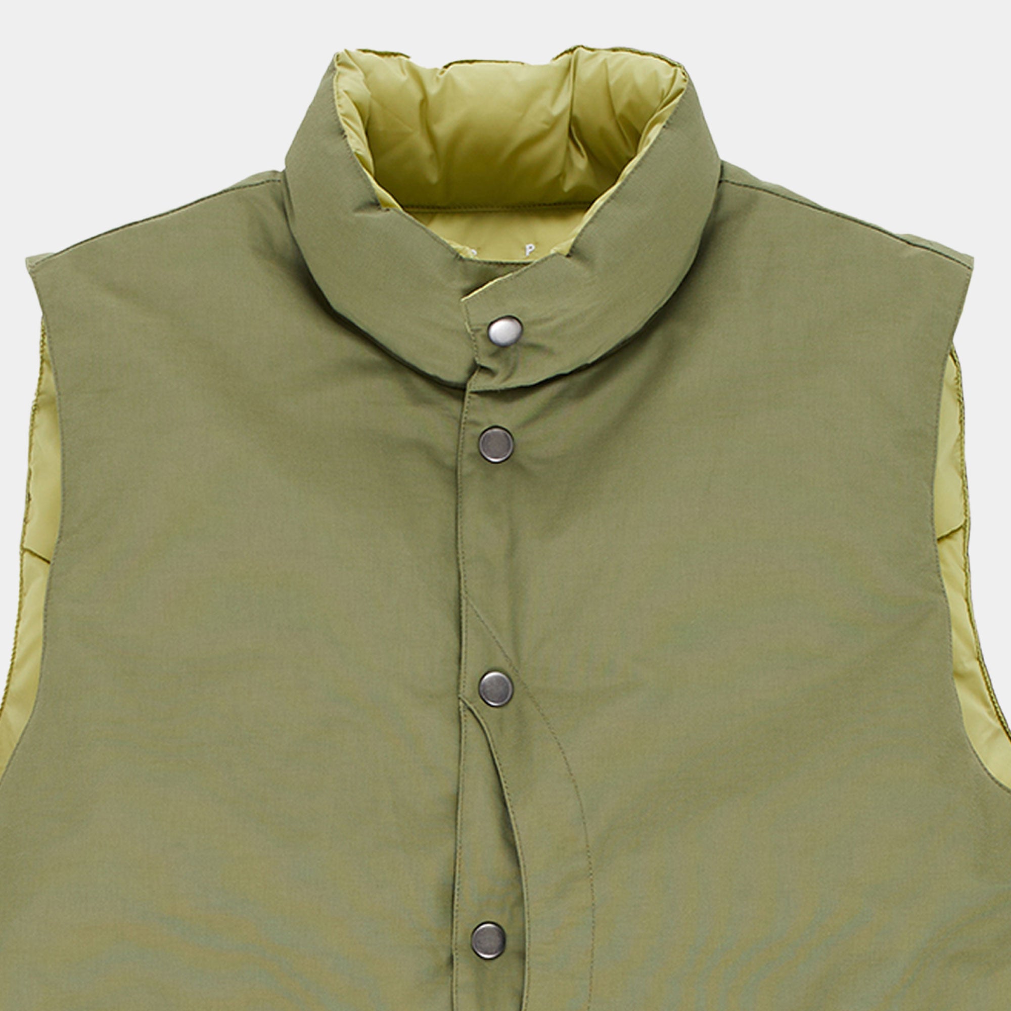 Pop Trading Company Quilted Reversible Vest - Four Leaf Clover