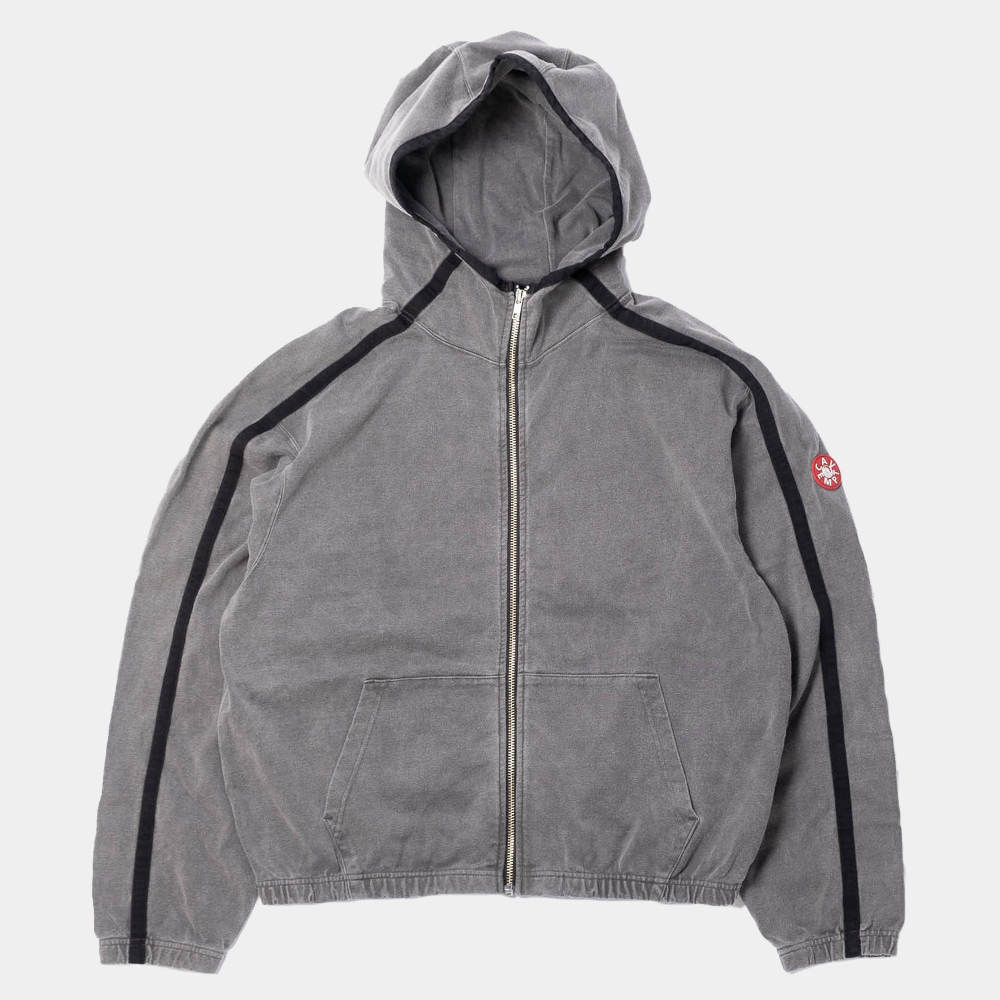 Cav Empt Overdye Taped Light Zip Hoody - Charcoal