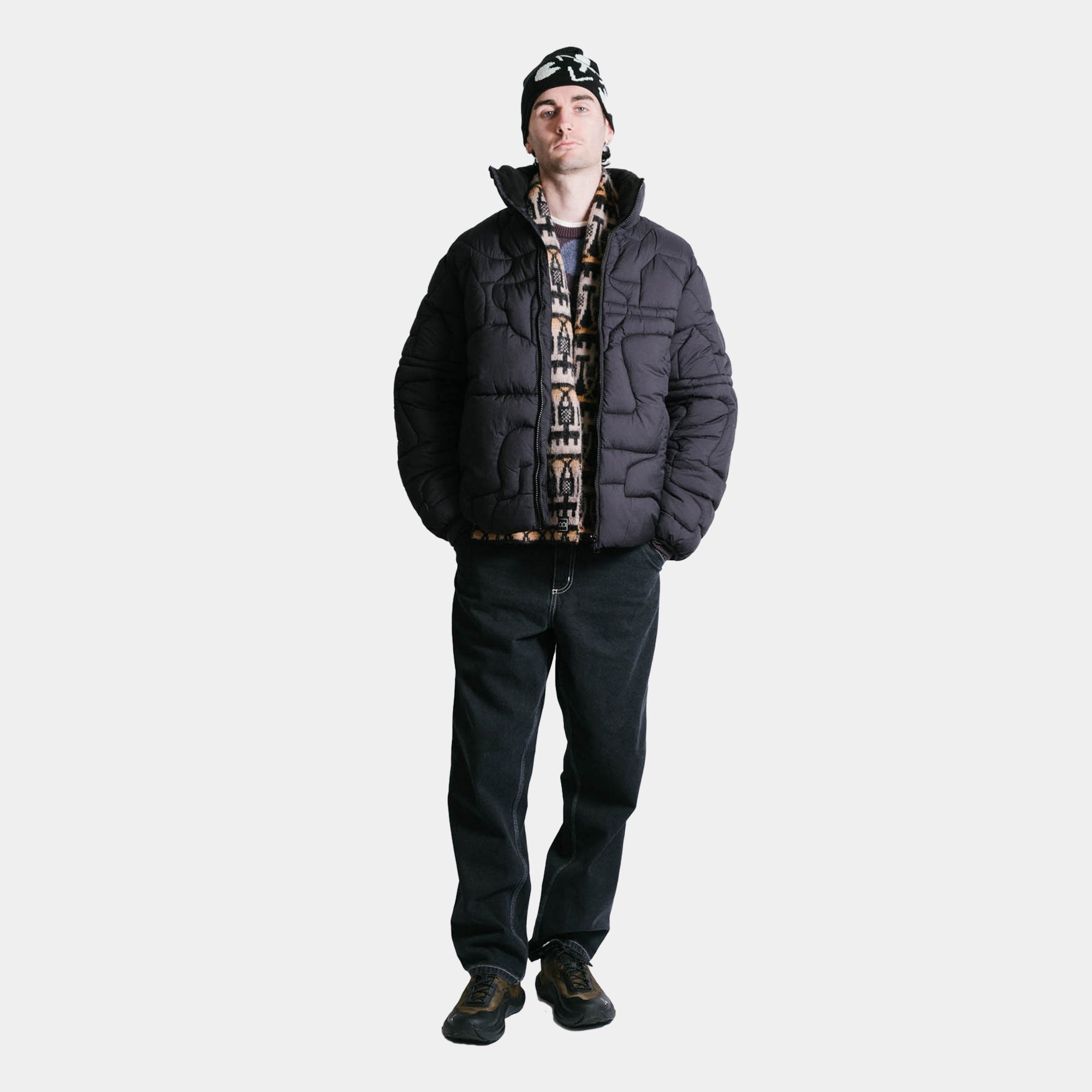 By Parra Boring Village Puffer Jacket - Black