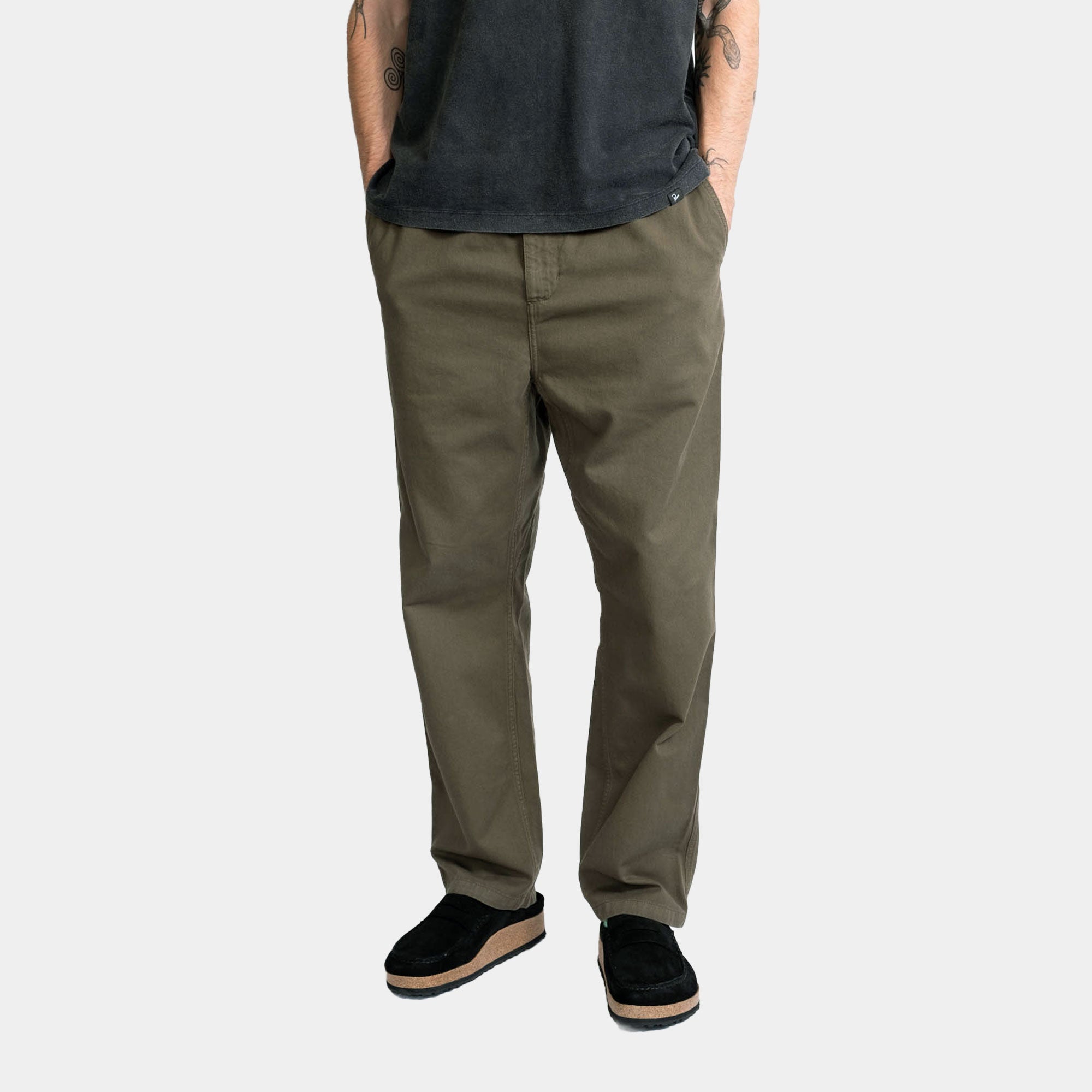 Carhartt WIP Flint Pant - Office Green Garment Dyed