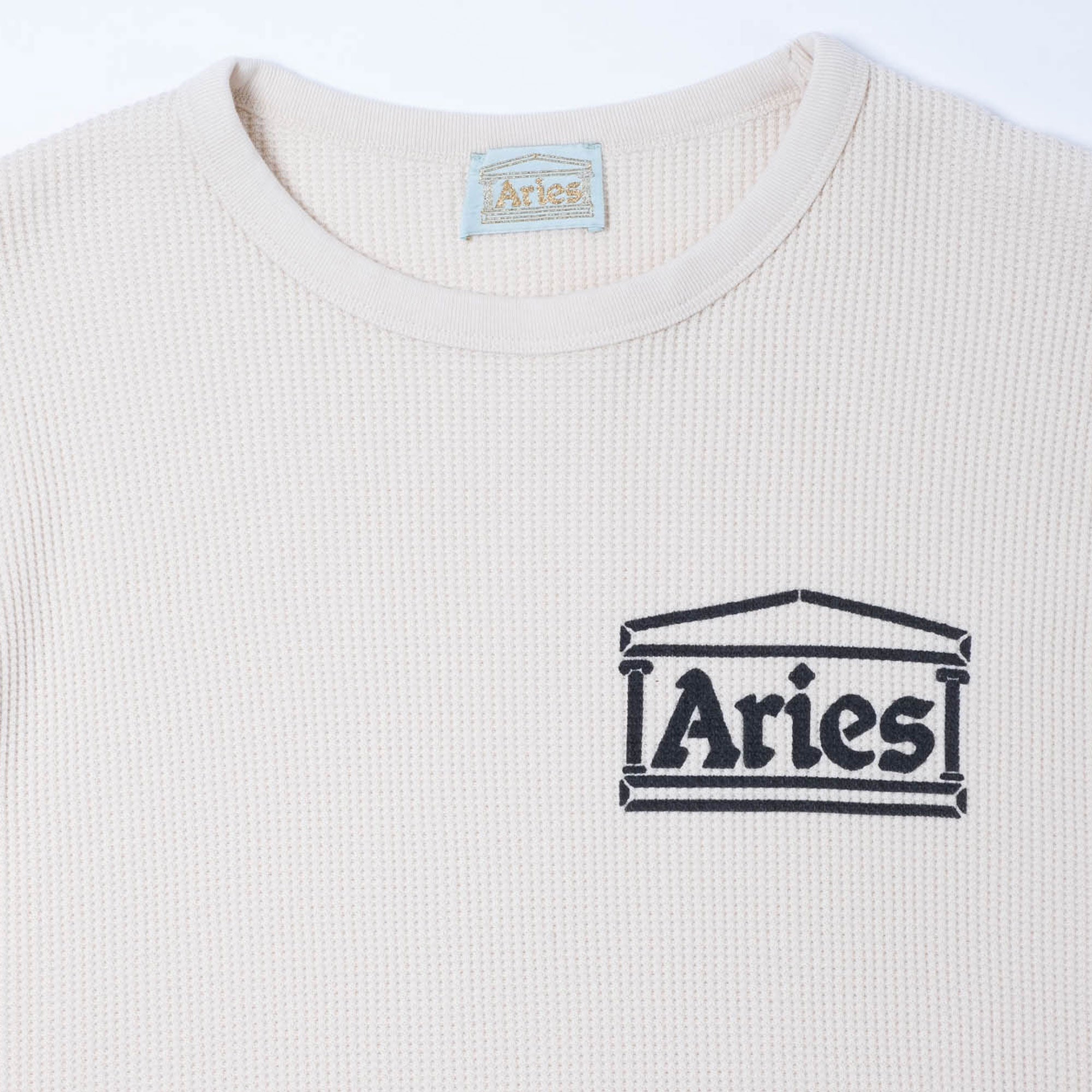 Aries Waffle LS Tee - Ecru