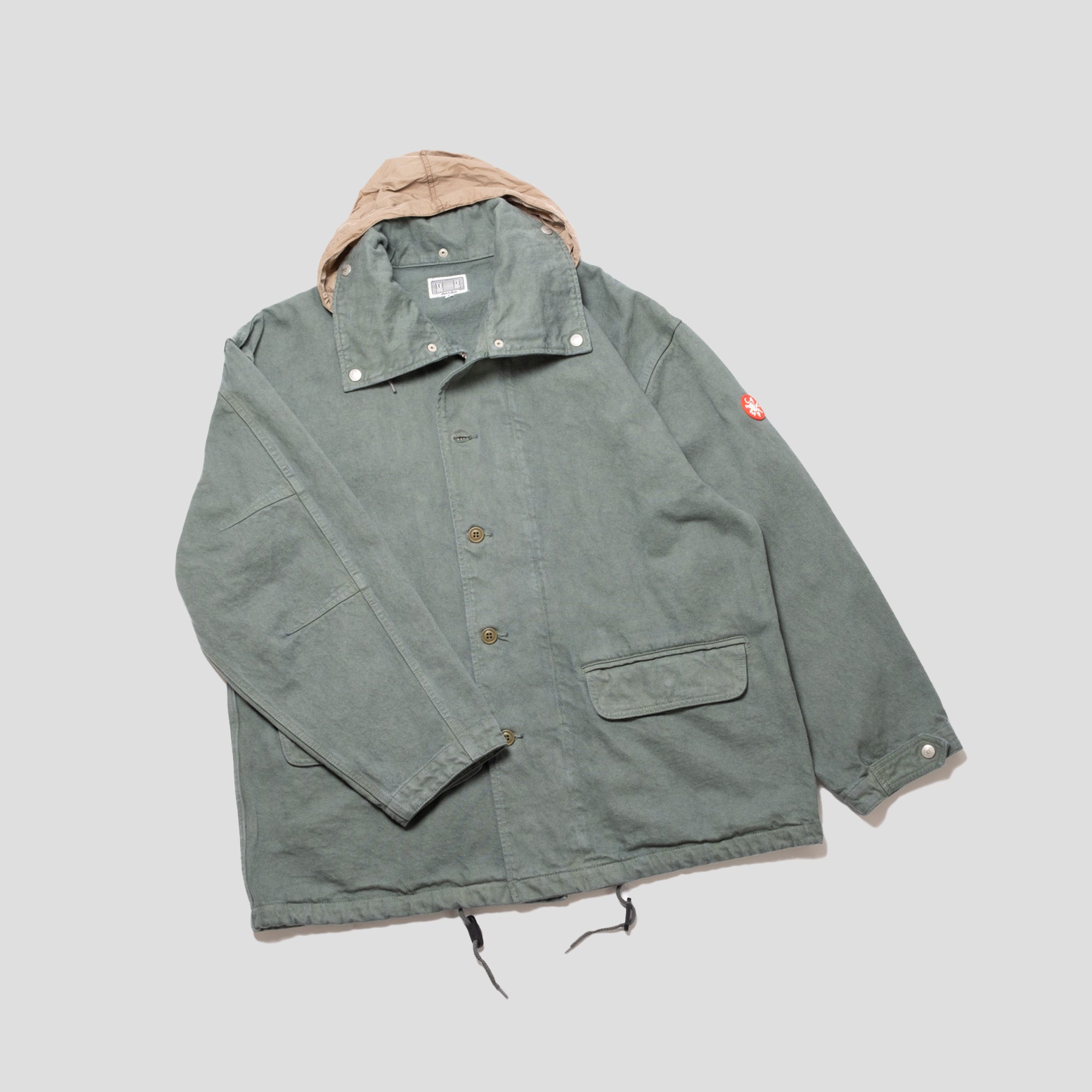 Cav Empt Overdye Fold Collar Coat - Green