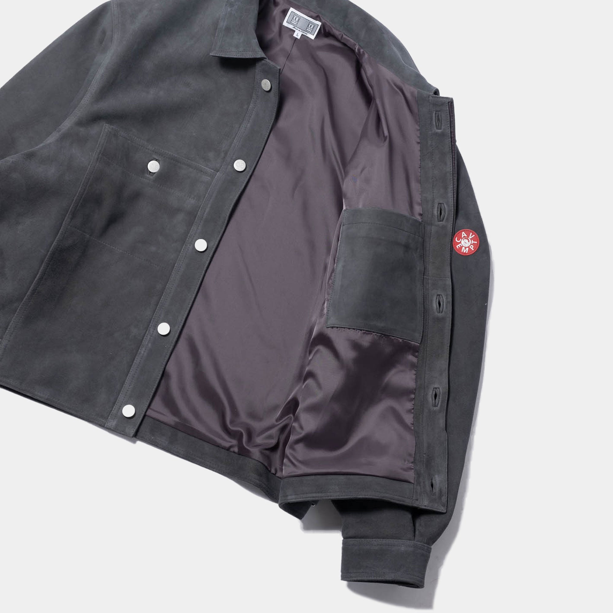 Cav Empt Suede Trucker Jacket - Grey