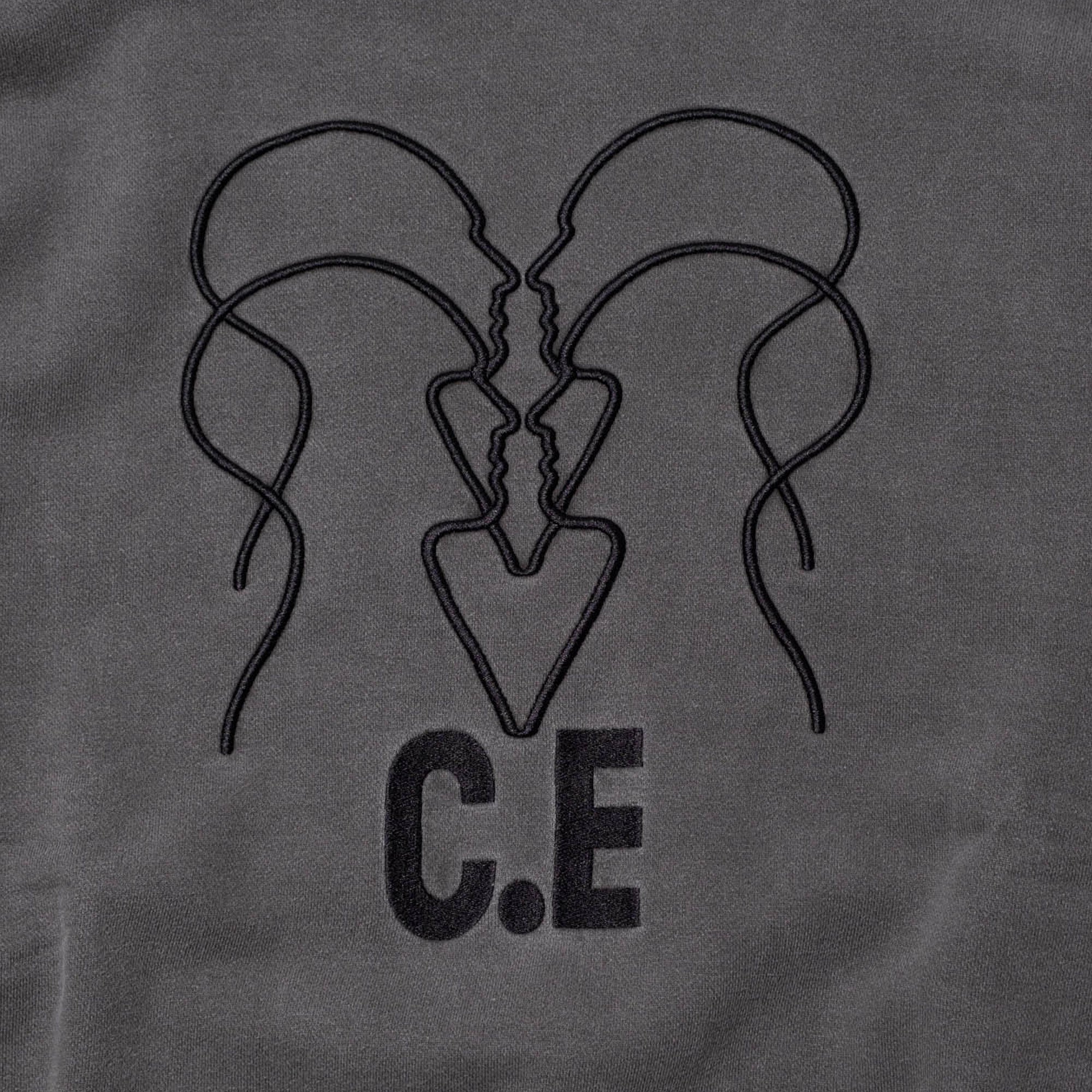 Cav Empt Overdye WB Heads x 4 C.E Crew Neck - Charcoal