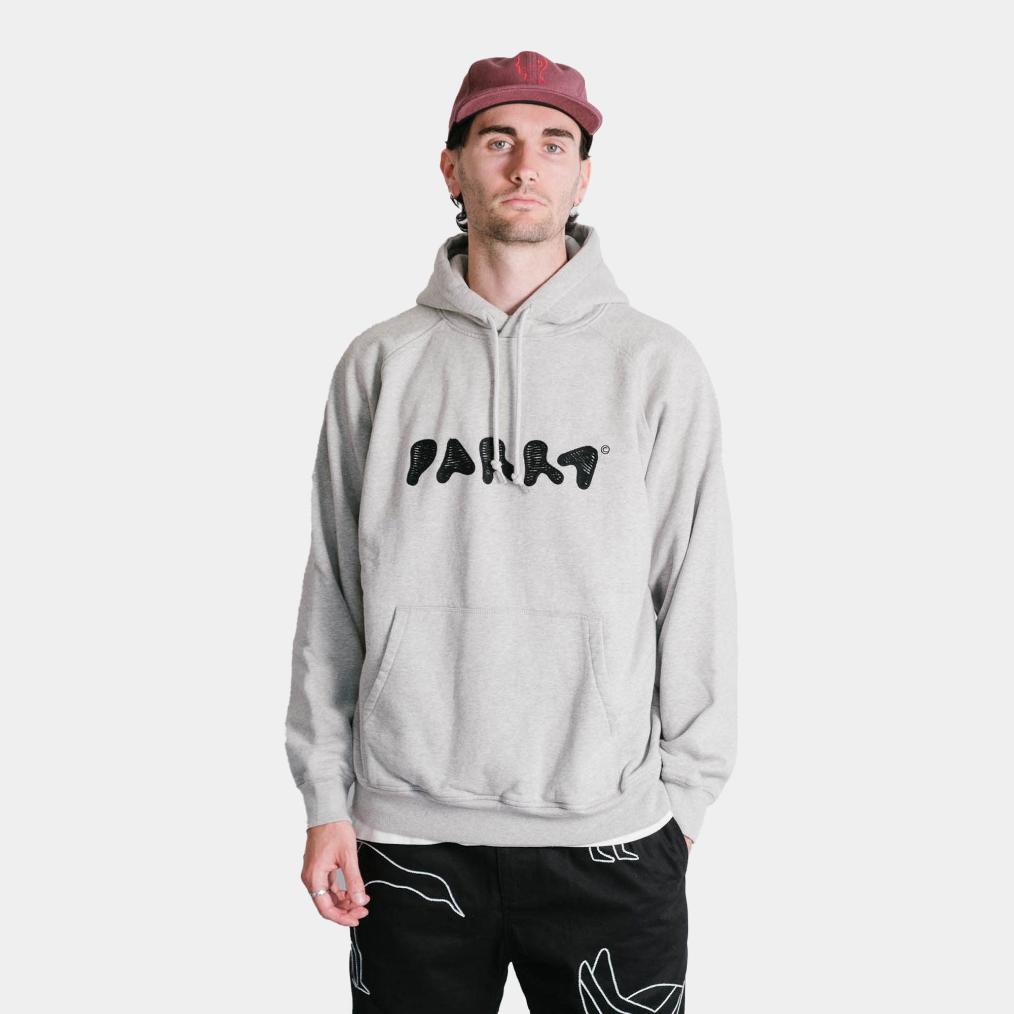 By Parra Blog Logo Hooded Sweatshirt - Heather Grey