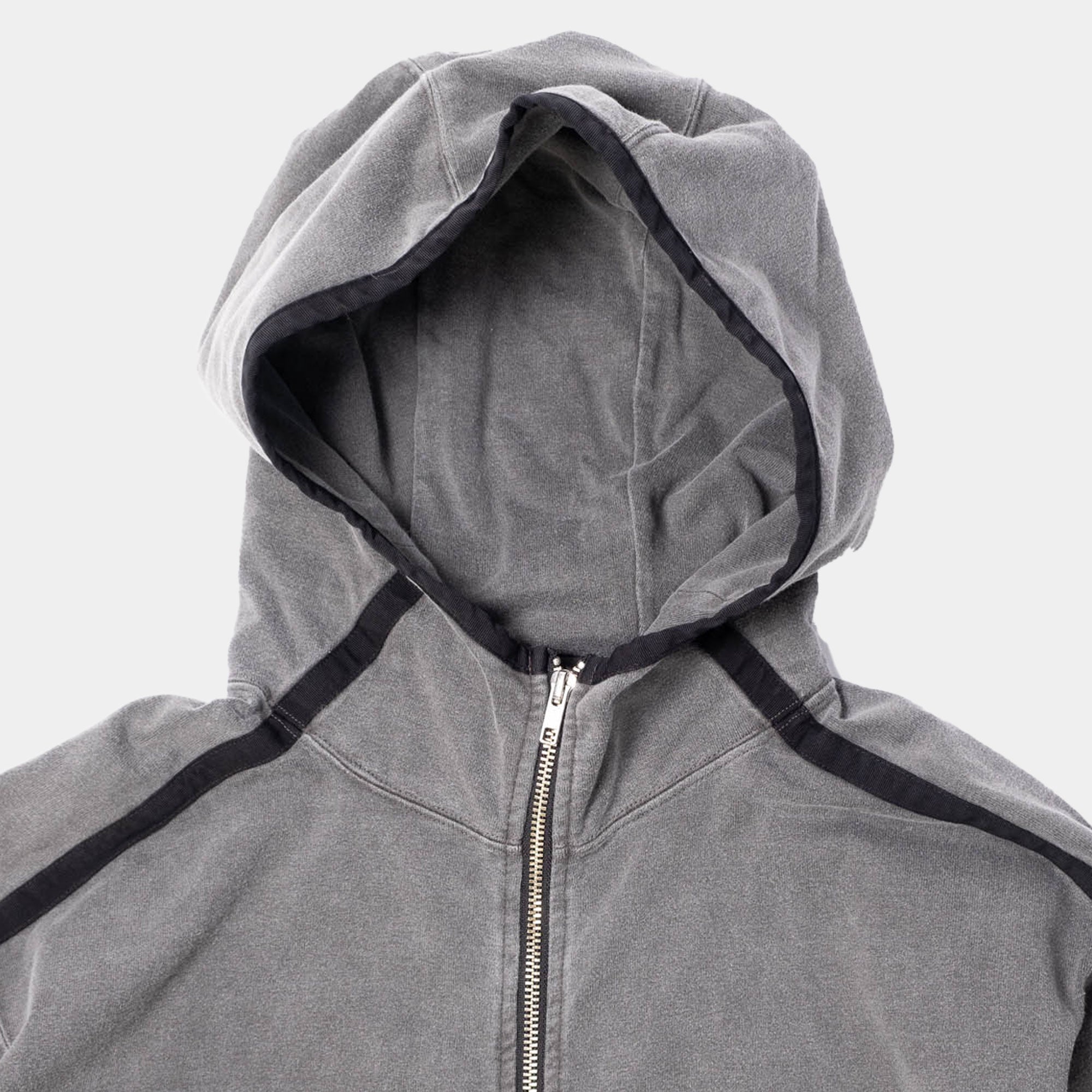 Cav Empt Overdye Taped Light Zip Hoody - Charcoal