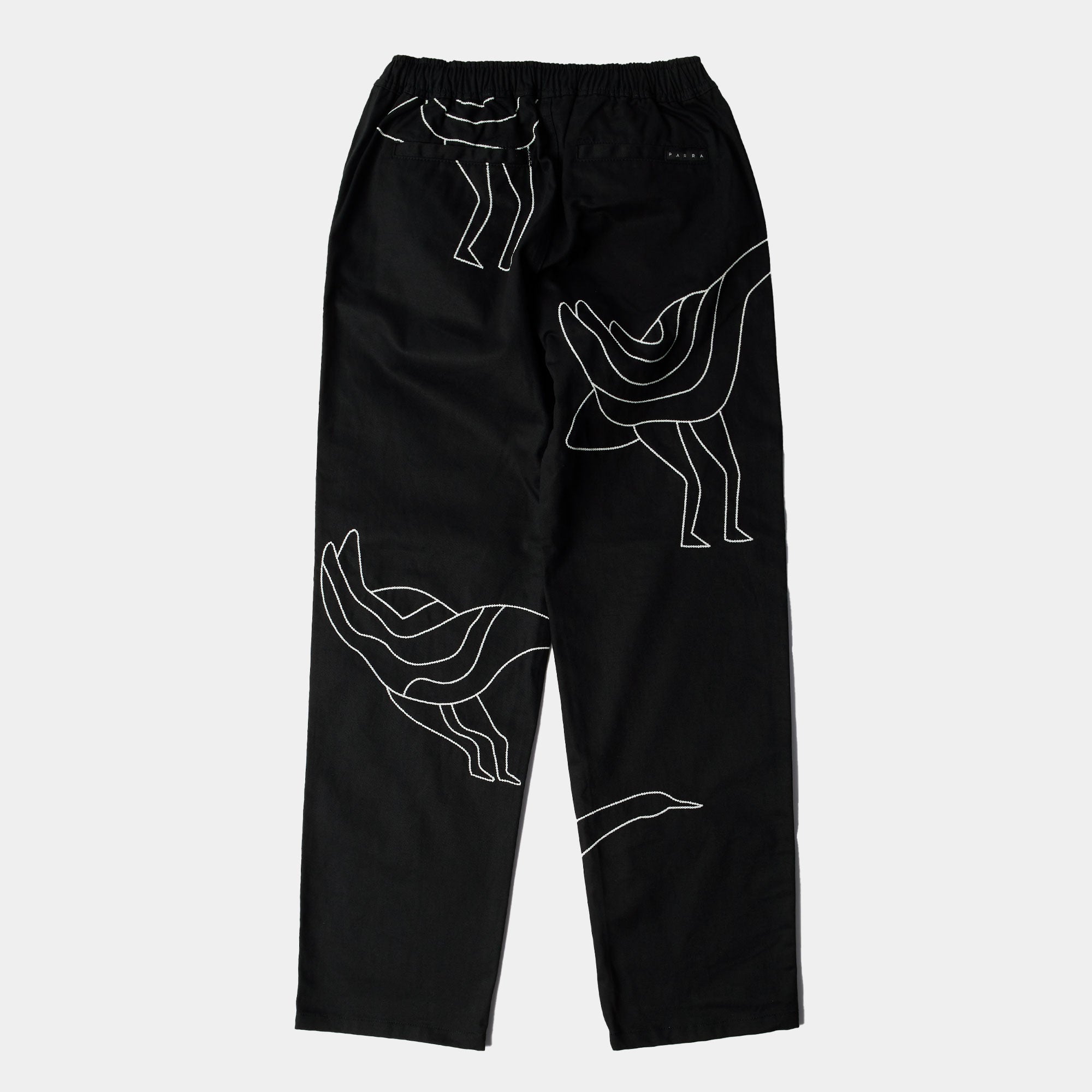 By Parra Stitched Up Duck Pants - Black/White