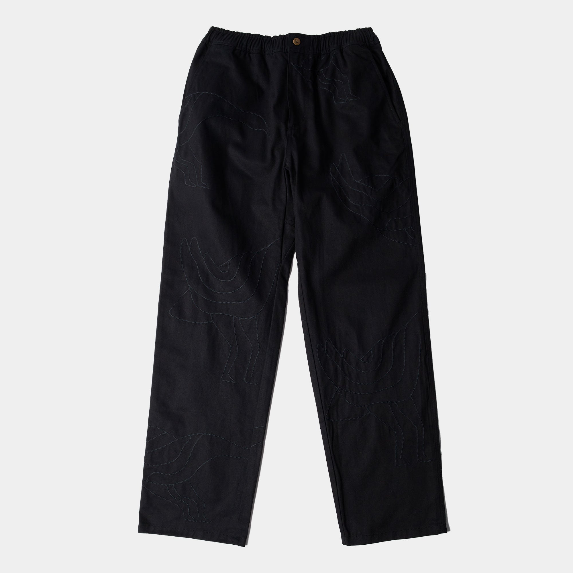 By Parra Stitched Up Duck Pants - Black