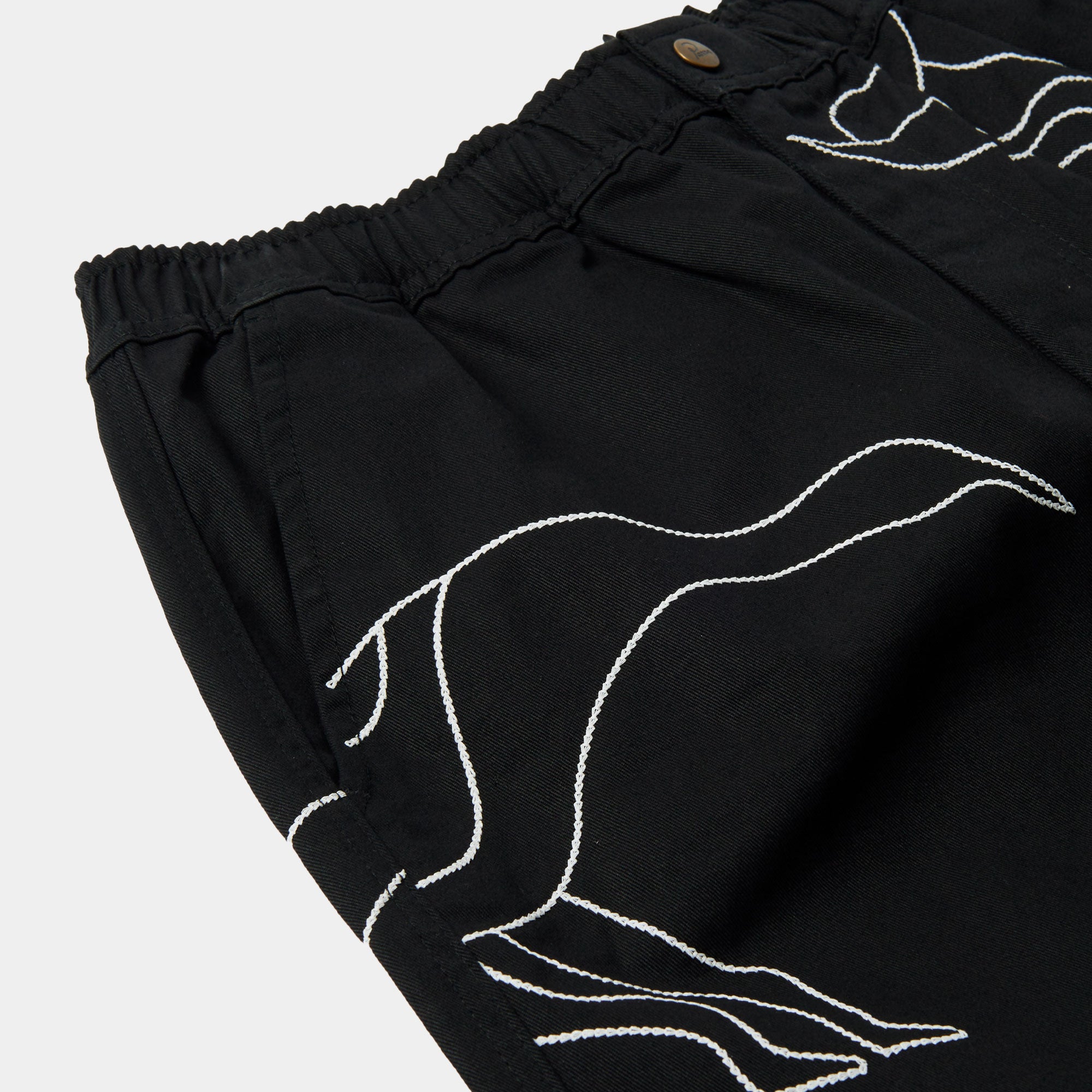 By Parra Stitched Up Duck Pants - Black/White