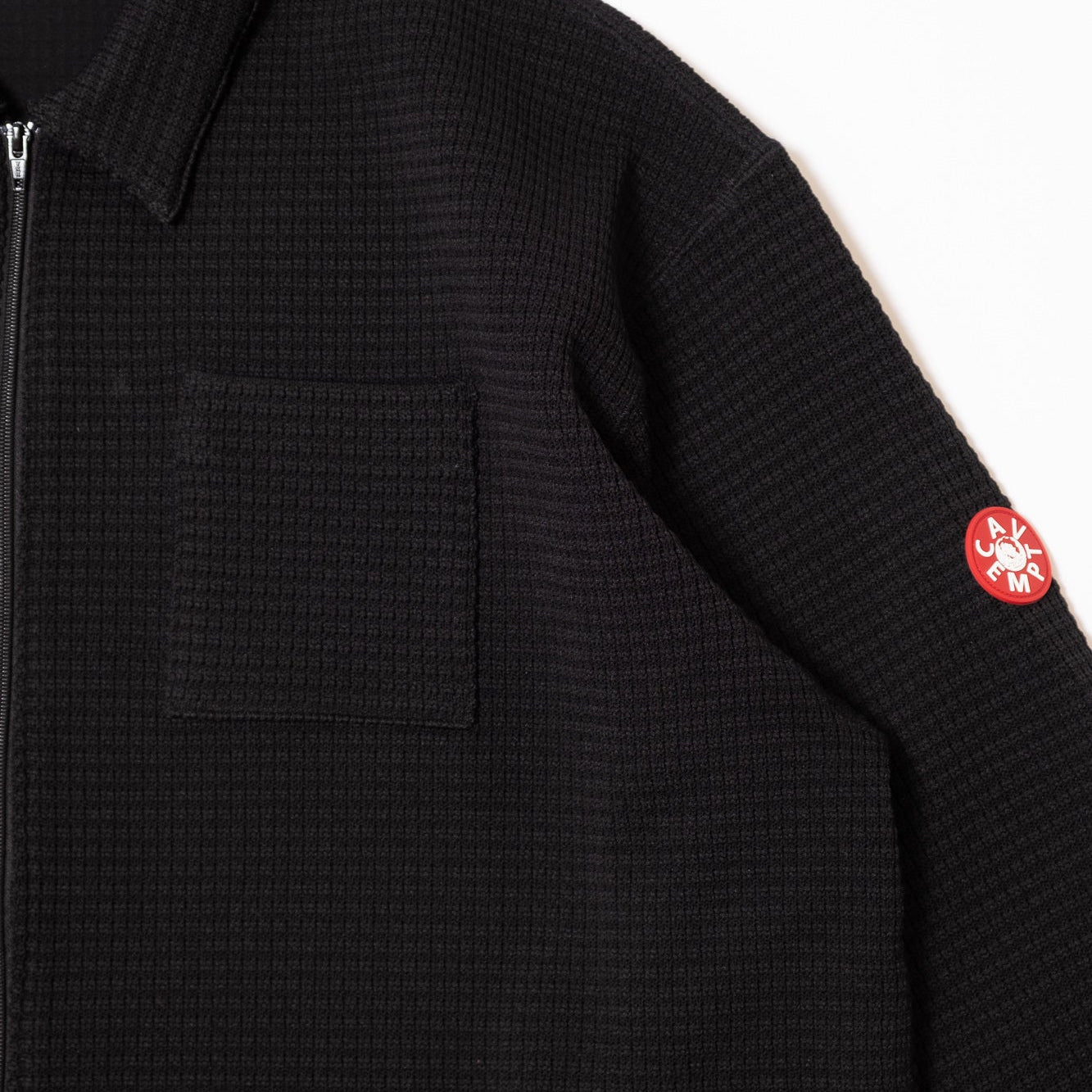 Cav Empt Waffle PE Jersey Zip Shirt - Black